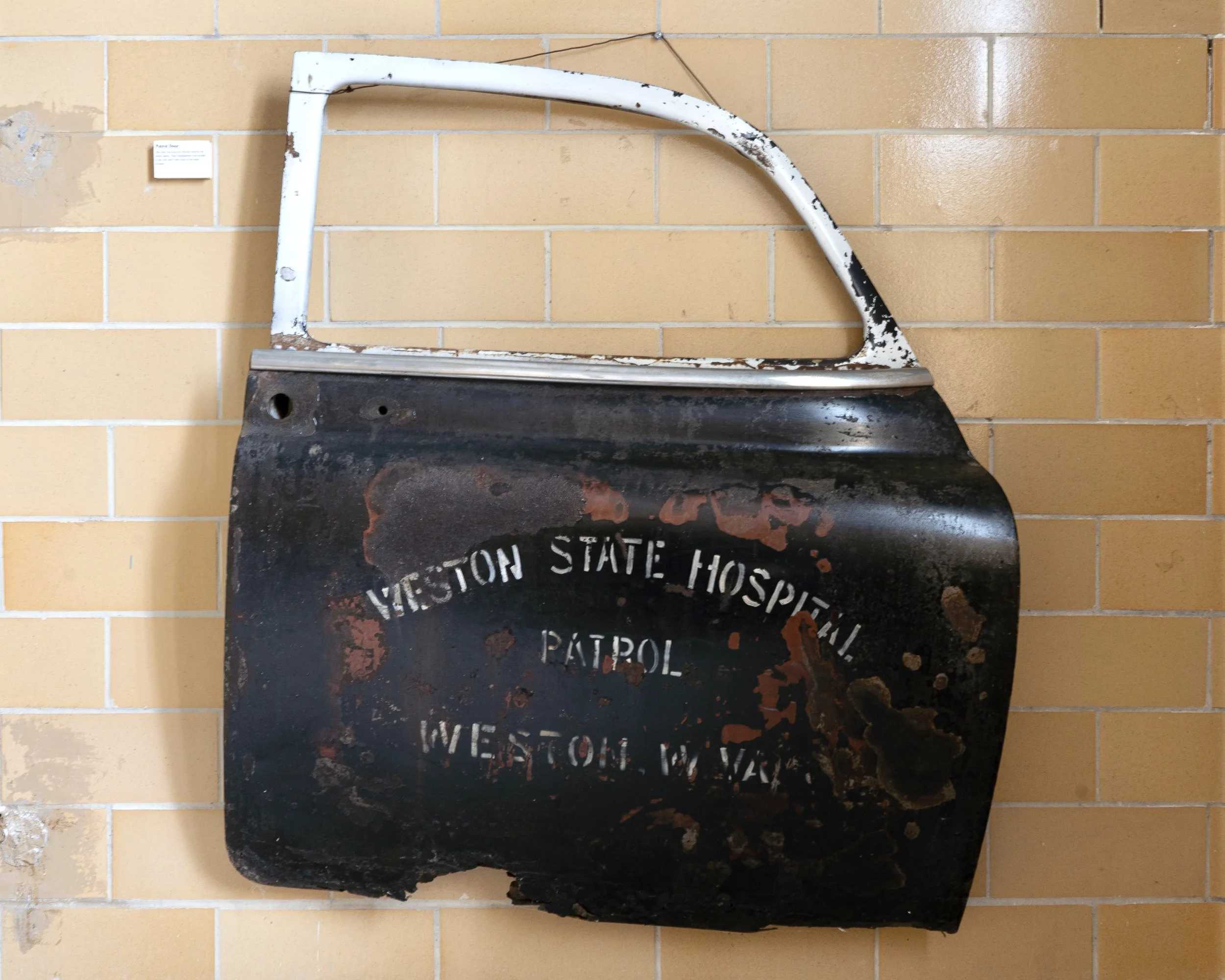 Weston State Hospital Patrol Car Door, Male Wing
