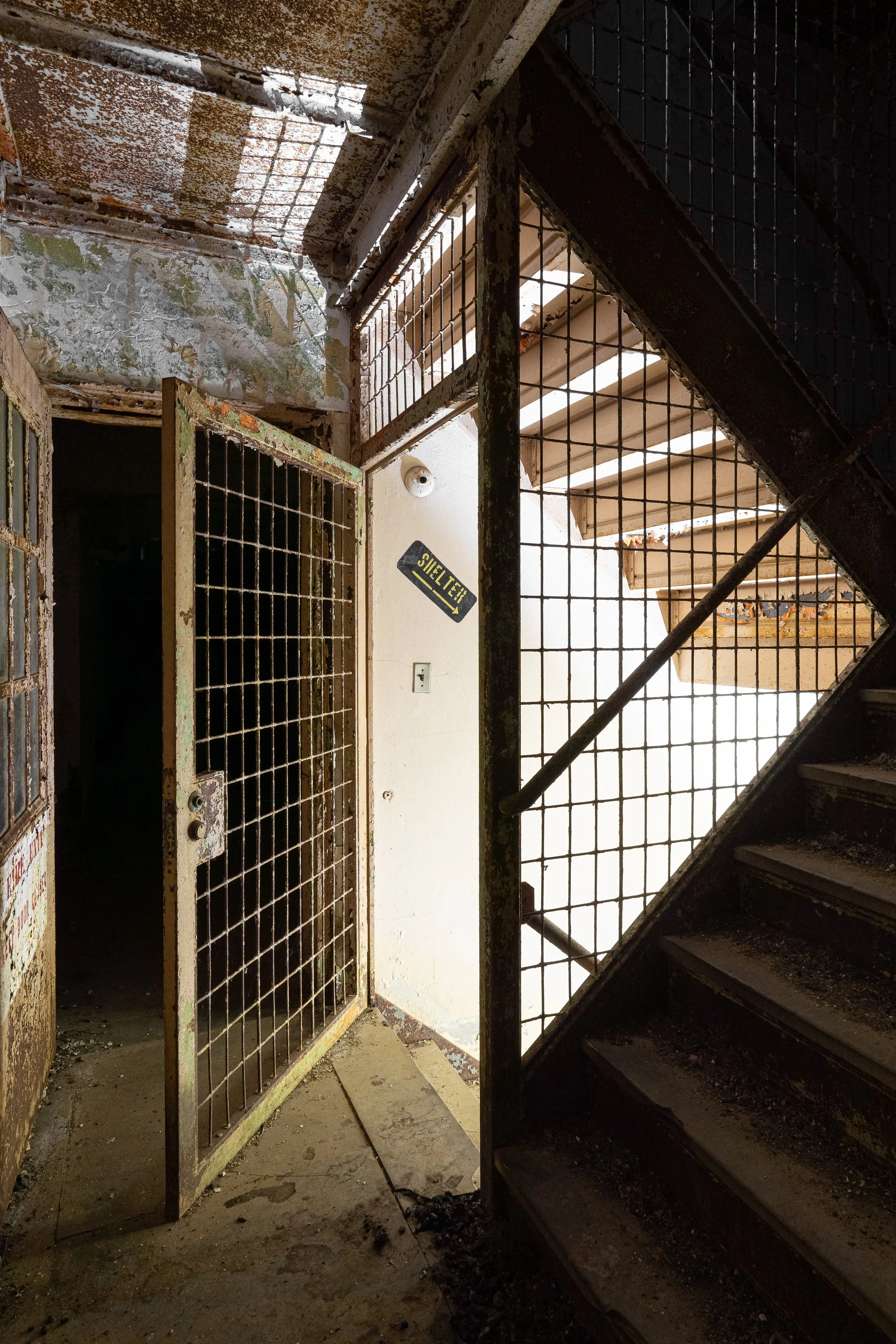 Caged Stairwell, State School, NY