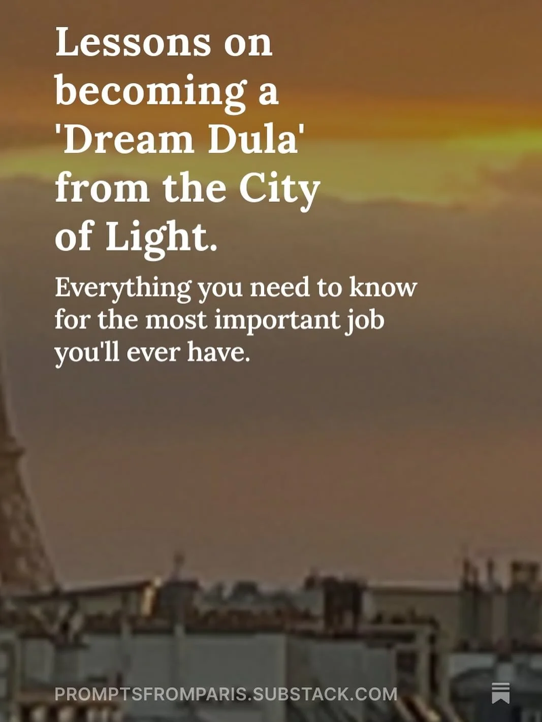 A little Sunday read for you. Thoughts on one of our most important roles, being a &lsquo;Dream Dula&rsquo; (Ok, I just made that up&hellip;but hopefully you&rsquo;ll get it.)

For others, and most importantly, for yourself.

Link in profile.