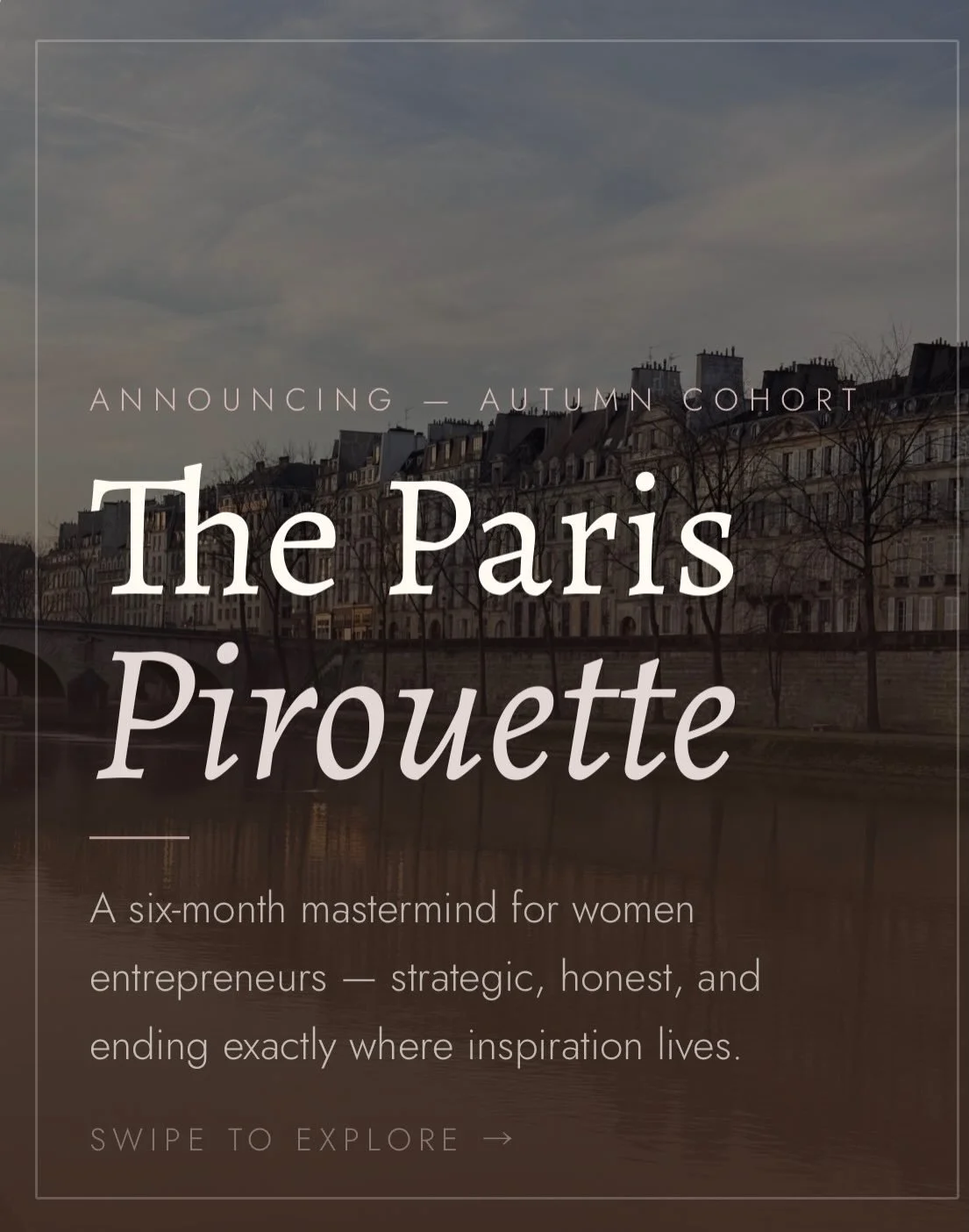 Spring is the season for planting.

And sometimes the most important thing you can do is plant yourself in the right soil. The right room. With the right people.

The Paris Pirouette &mdash; my six-month mastermind for women entrepreneurs &mdash; has