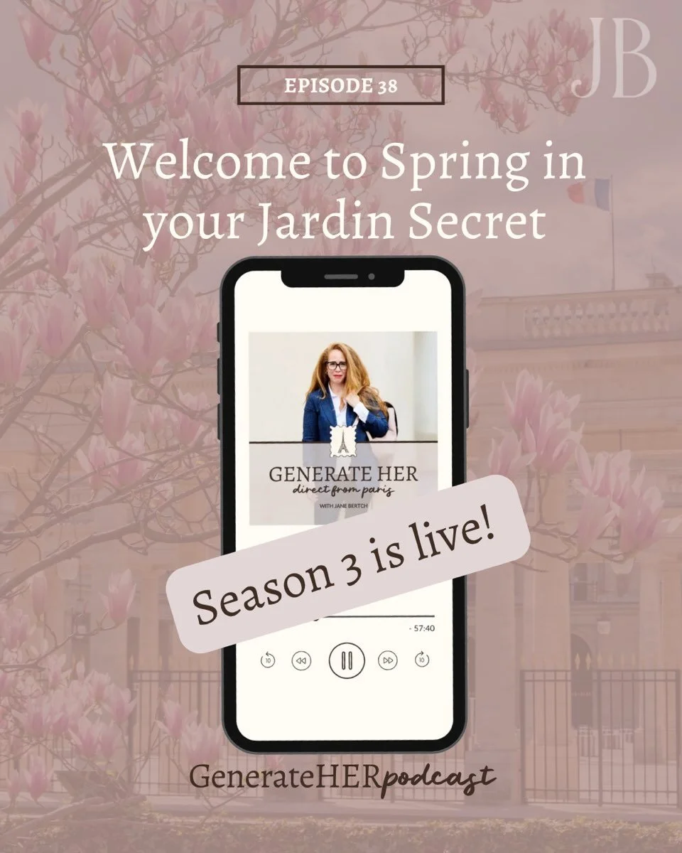 Your &lsquo;Jardin Secret&rsquo; isn&rsquo;t going to plant itself. 🌸

Season 3 of GenerateHER Podcast is out now &mdash; and we&rsquo;re talking action, growth, and bold beginnings.

This season we&rsquo;re done waiting for perfect conditions. We&r