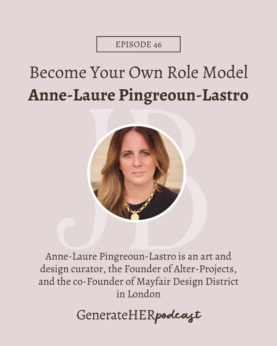 This week&rsquo;s conversation with Anne-Laure Pingreoun-Lastro is one I&rsquo;ll be thinking about for a long time.

Anne-Laure (@alplcurates ) is the Founder of Alter-Projects ( @alterprojects_ )an art and design curator, and someone who has spent 