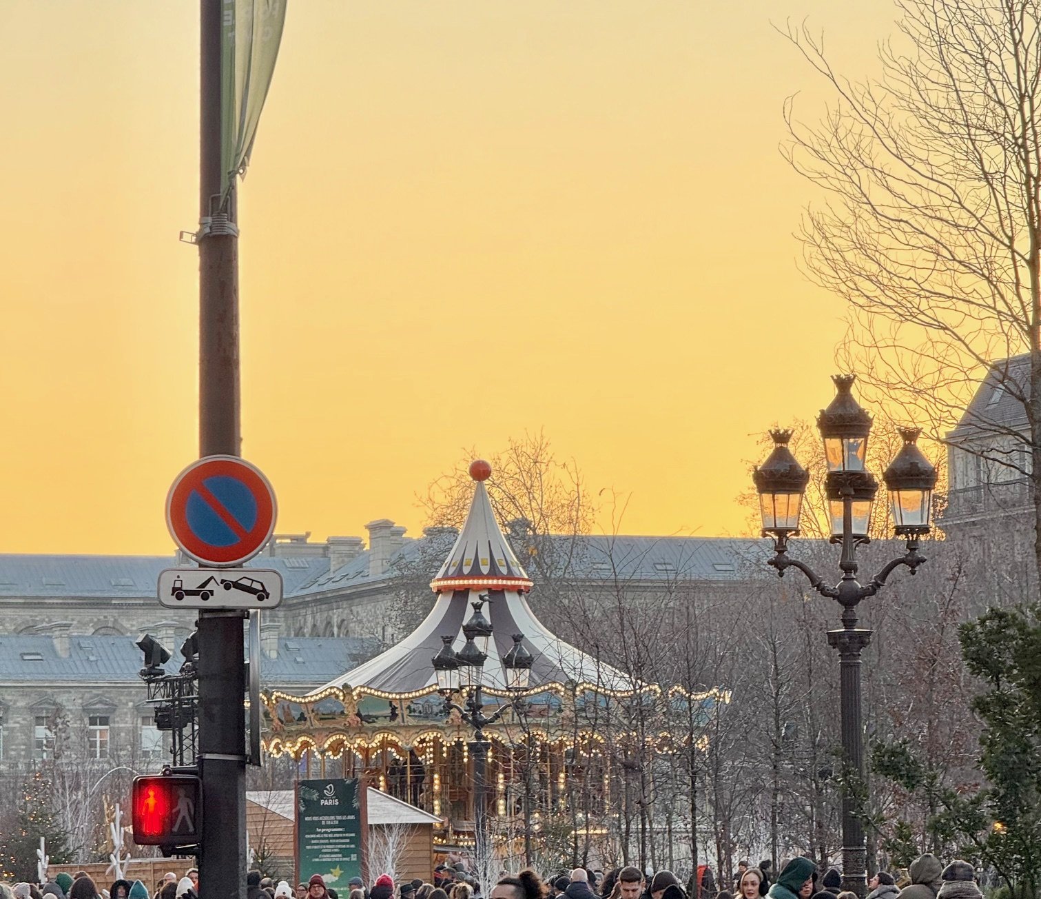 Beautiful Paris sunset photo