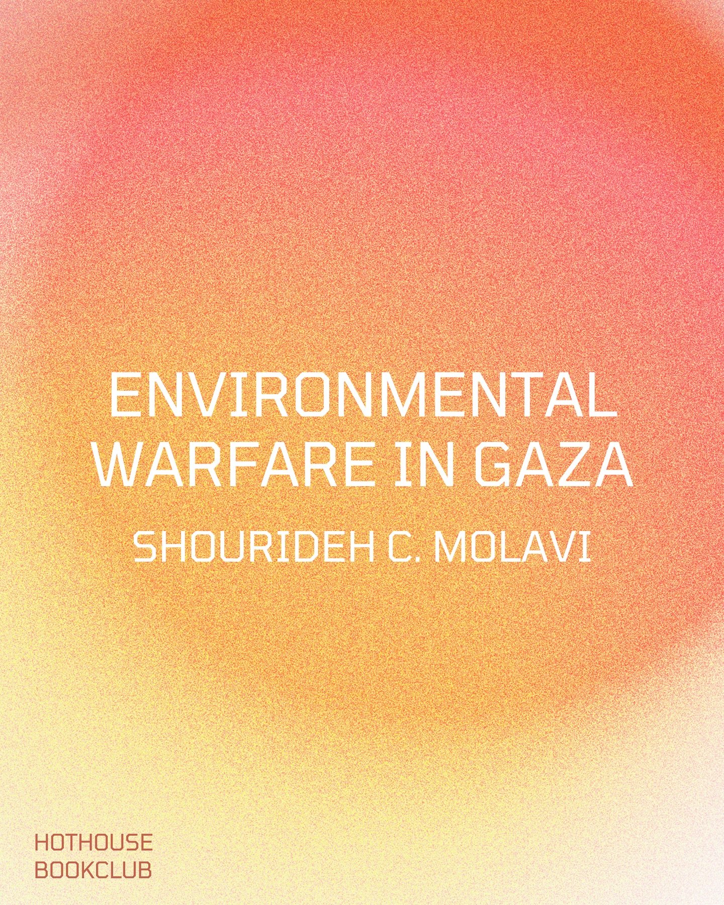 Hi everyone! Our next meeting is on the 22nd May, ticket link in bio. 

This time the format will be a little different. We are going to be discussing how the genocide in Gaza intersects with environmental catastrophe and we have picked three books t
