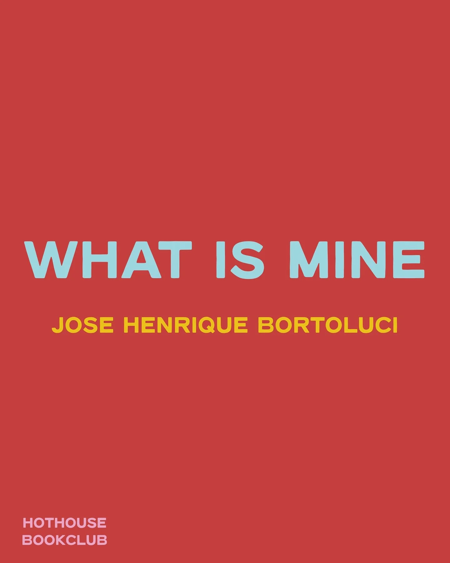 Hi everyone! Our next book will be &lsquo;What is Mine&rsquo; by Jose Henrique Bortoluci. 

Since we&rsquo;re still planning our third birthday/next book meeting the date for this meet up is still tbd but we thought we&rsquo;d give you a heads up on 