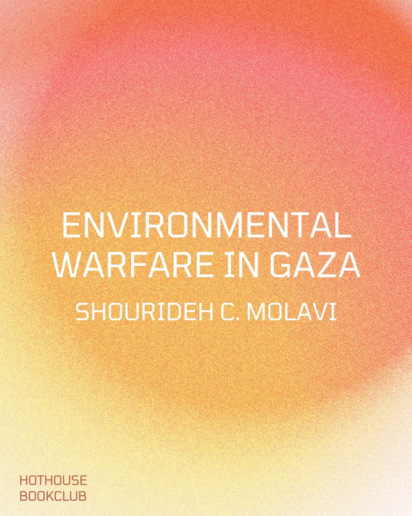 Hi everyone! Our next meeting is on the 22nd May, ticket link in bio. 

This time the format will be a little different. We are going to be discussing how the genocide in Gaza intersects with environmental catastrophe and we have picked three books t