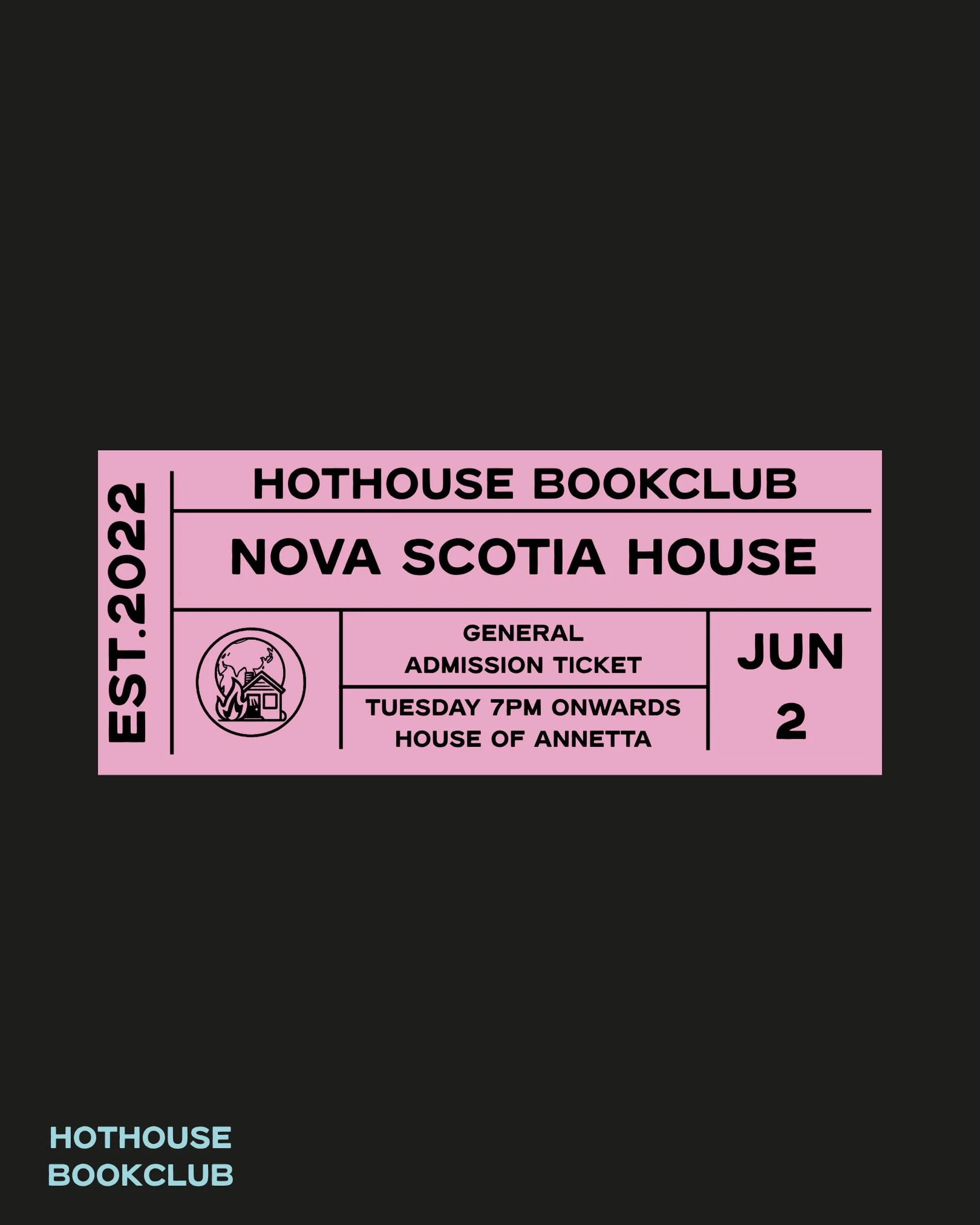 Hi everyone! Tickets for our next event just dropped, we&rsquo;ll be discussing Nova Scotia House at House of Annetta from 7pm onwards on the 2nd June! 

Nova Scotia House is a &ldquo;meditation on grief, Johnny looks back at his relationship with hi