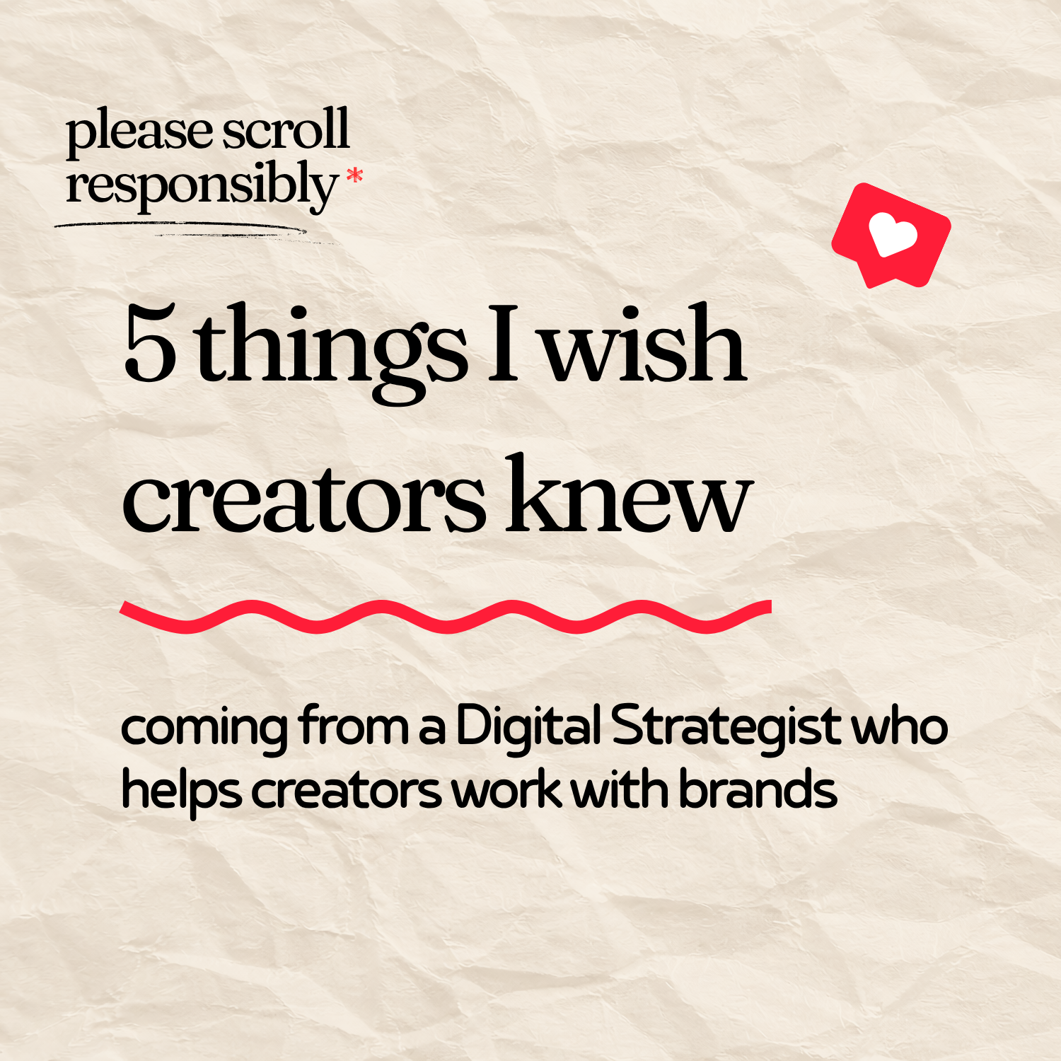 5 things I wish creators knew - as a Digital Strategist who helps creators work with brands