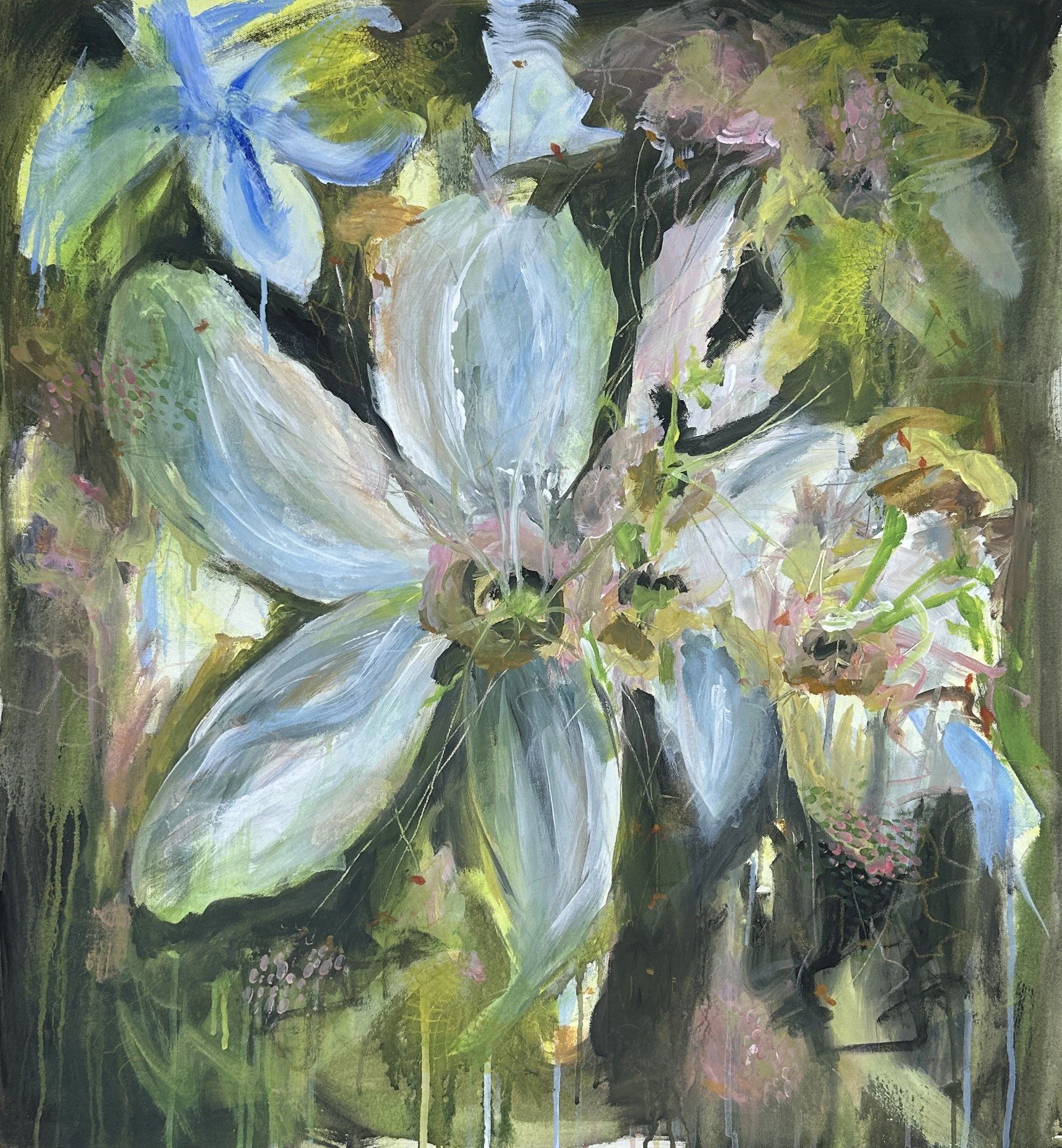 Collection of original abstract acrylic paintings of Sidmouth and the Jurassic Coast by NAPA artist Jayne Ensor