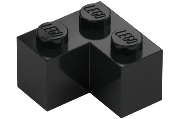 Black Brick Corner 1x2x2 / 235726