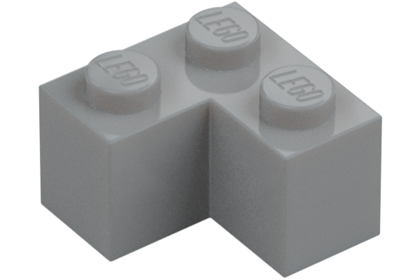 Medium Stone Grey Brick Corner 1x2x2 / 4211349