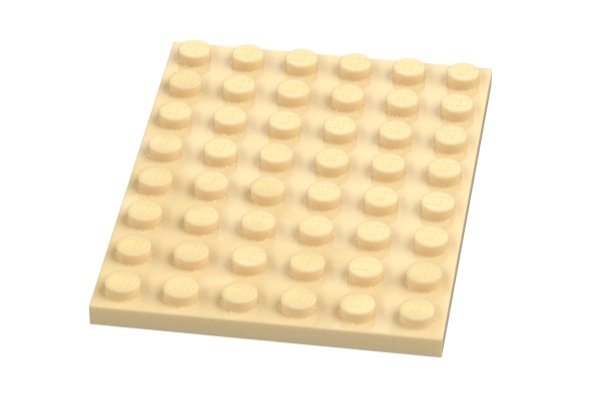 Brick Yellow Plate 6x8 / 6070501