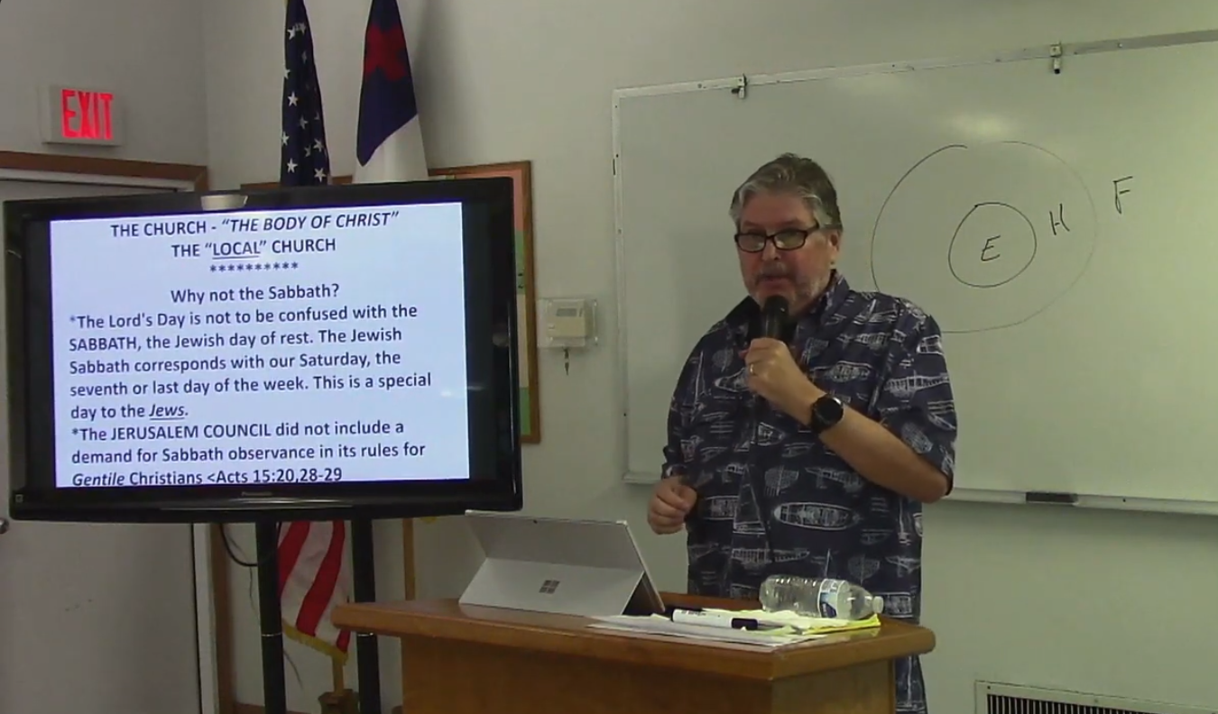 Our former Lead Paster, Rev. James Amend teaching during our Pastor's Class on the history of Southside Church and the American Baptist Church.