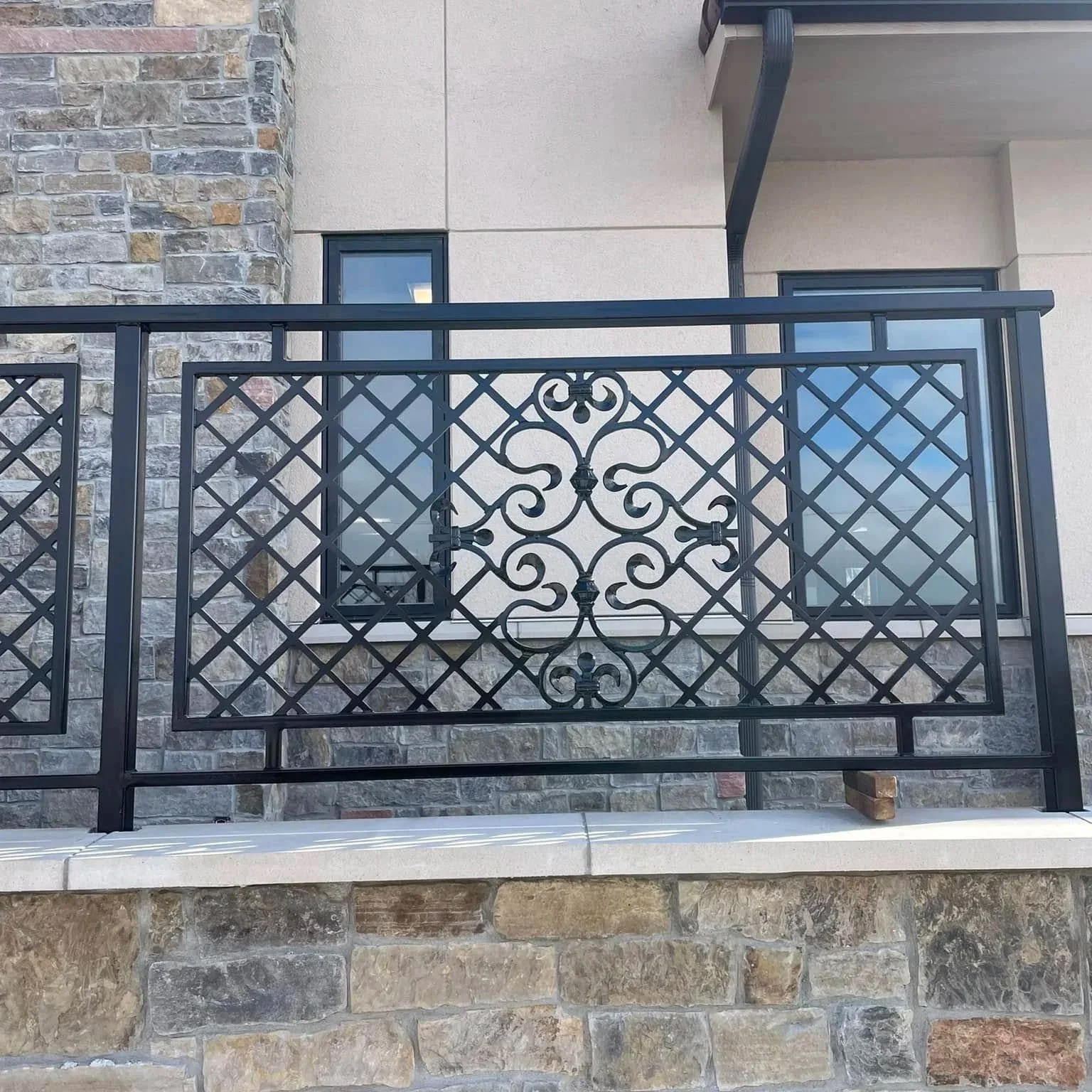 Plasma Cut –  Scroll & Grid Railing Panel