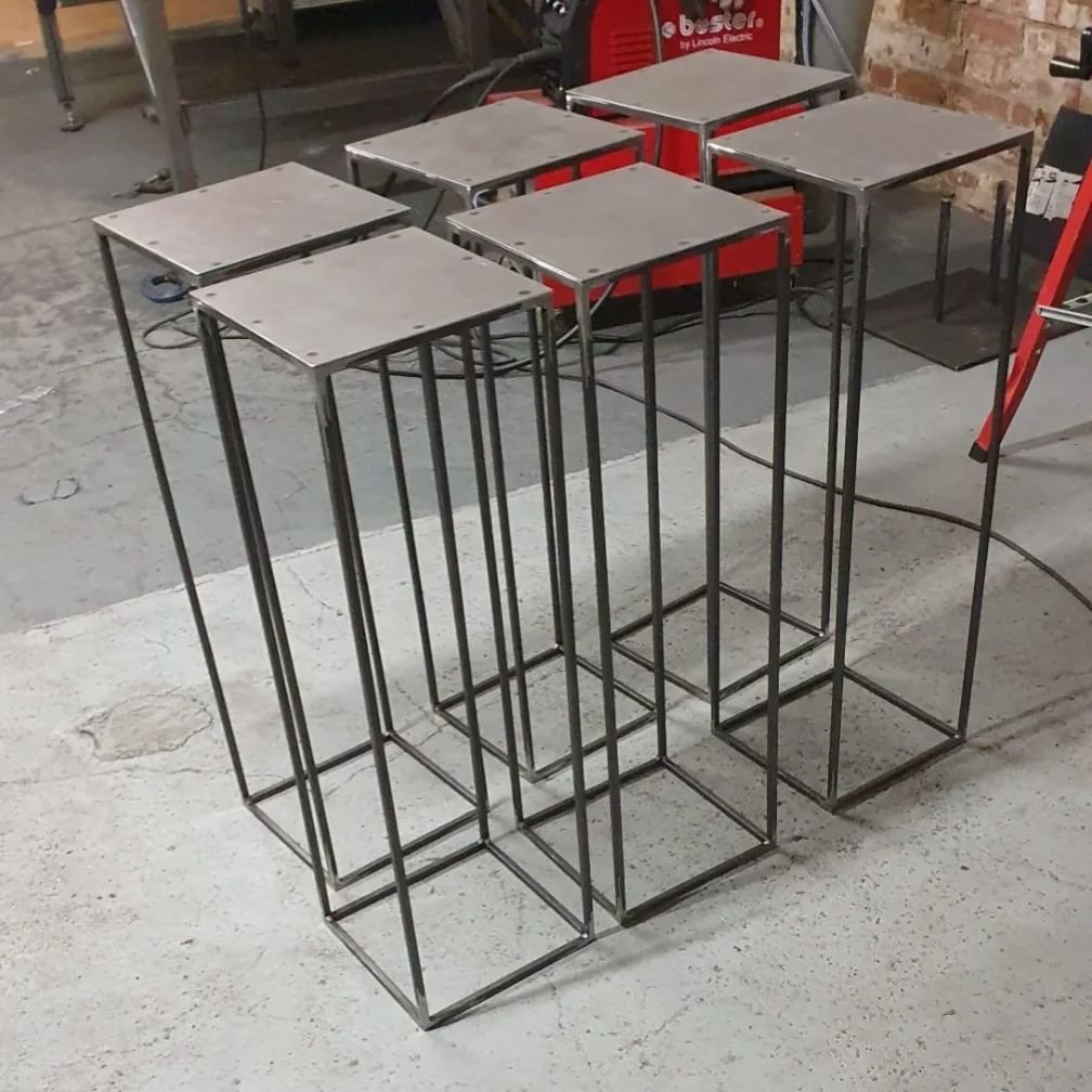 Metal column table stands 80cm x 25cm 
Available to purchase 
Collection from Preston Herts, or you can arrange a courier collection. 

Second photo showing them in use with lovely flowers from @thebloominatiflorist 

Customer feedback:
&quot; I have