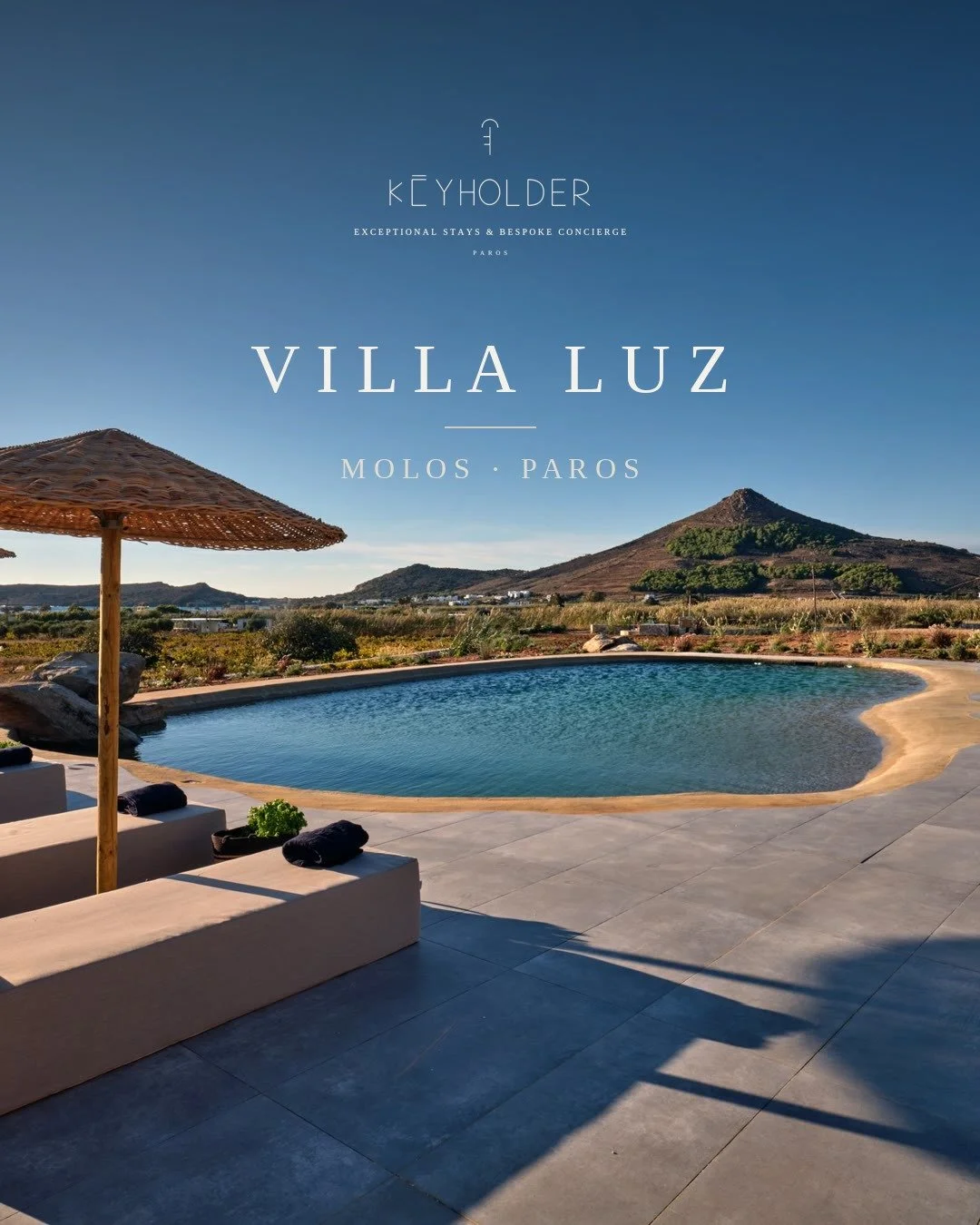 VILLA LUZ &middot; Molos
A stone farmhouse estate with a lagoon pool and moody dusk light. Six bedrooms that earn the name.
Sleeps 12 &middot; 6 bedrooms
The key is waiting &rarr; keyholderparos.com/villa-luz
#Keyholderparos #paros #concierge #villar