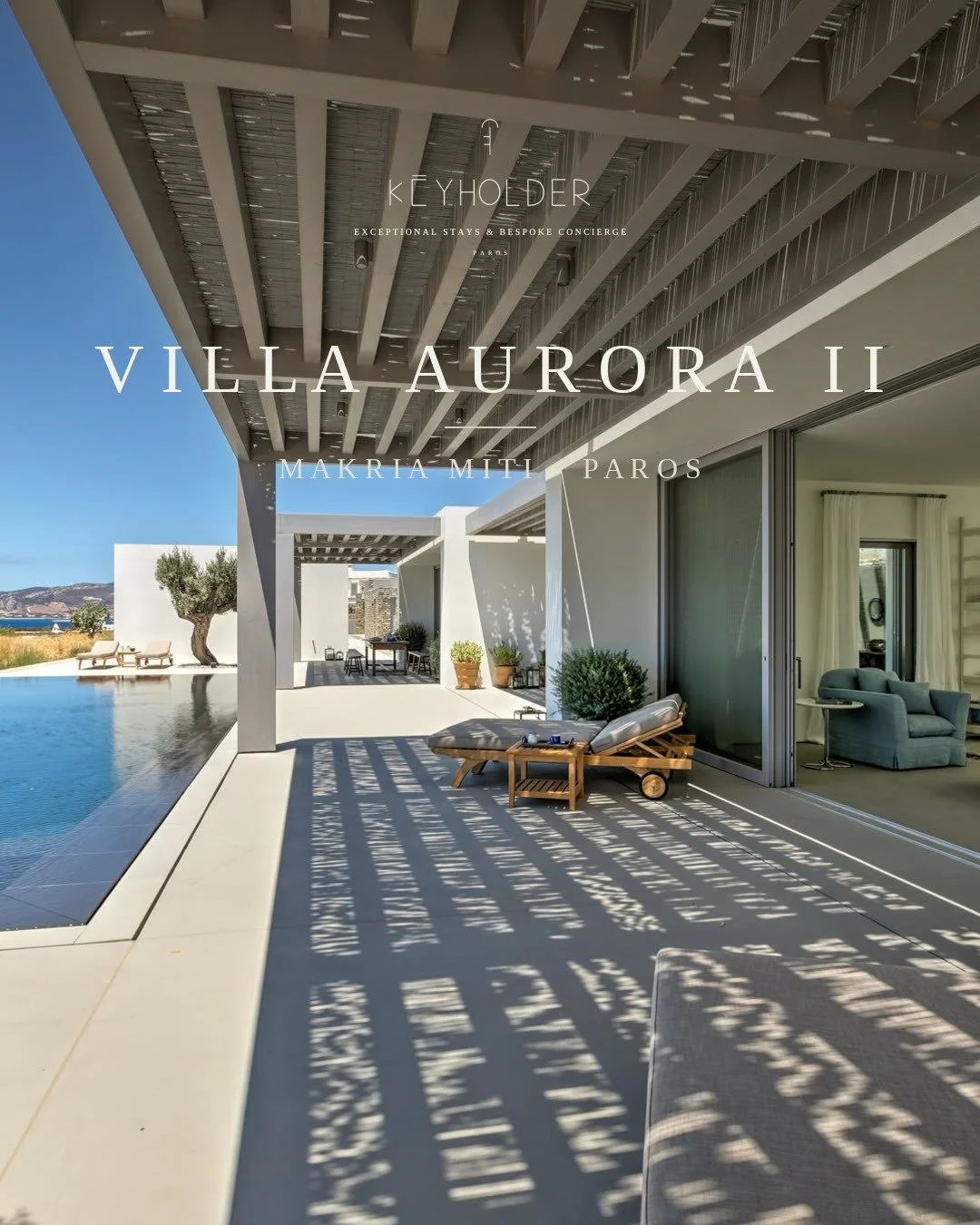 VILLA AURORA II &middot; Makria Miti
Minimalist terraces on the wilder western light. Sunsets here don't perform &mdash; they linger.
Sleeps 8 &middot; 4 bedrooms
The key is waiting &rarr; keyholderparos.com/villa-aurora-ii
#Keyholderparos #paros #co