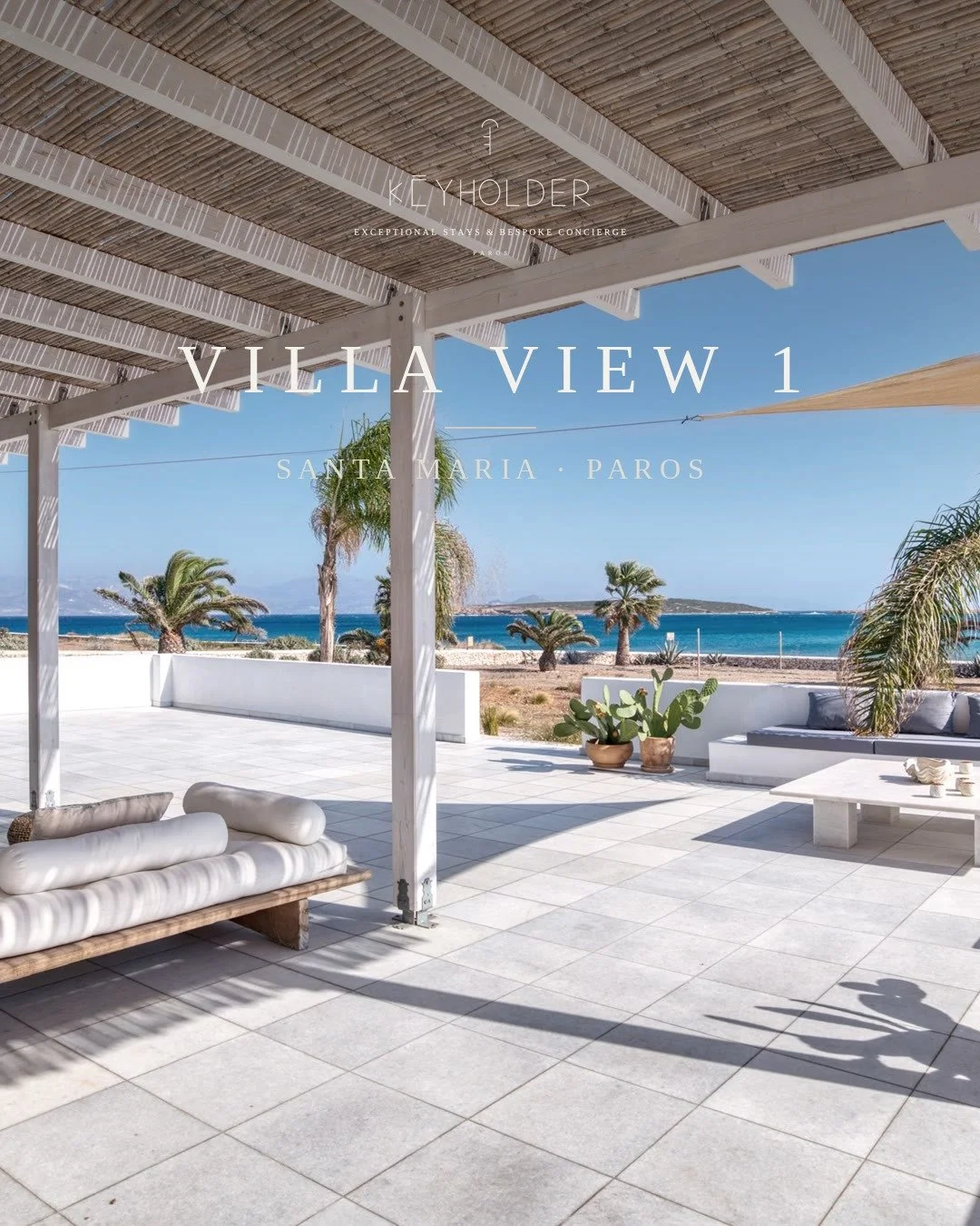 VILLA VIEW 1 &middot; Santa Maria
Where the View Collection began &mdash; beachfront pergolas, three bedrooms, and the blue never ends.
Sleeps 6 &middot; 3 bedrooms
The key is waiting &rarr; keyholderparos.com/villa-view-1
#Keyholderparos #paros #con