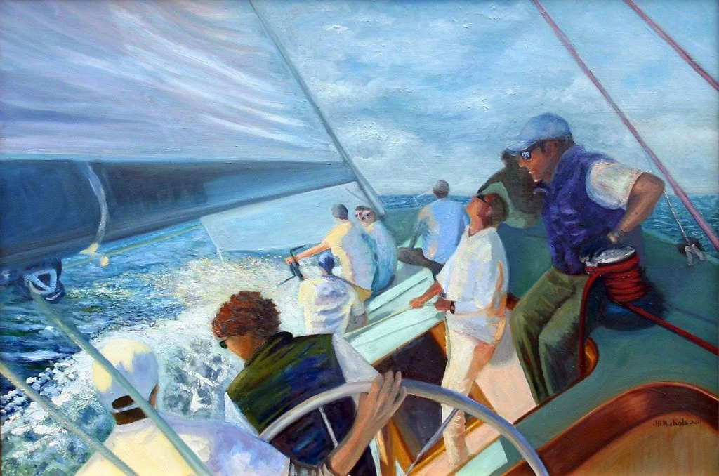 Sailing Nefertiti - Oil on Canvas - 24" x 36" - $7500