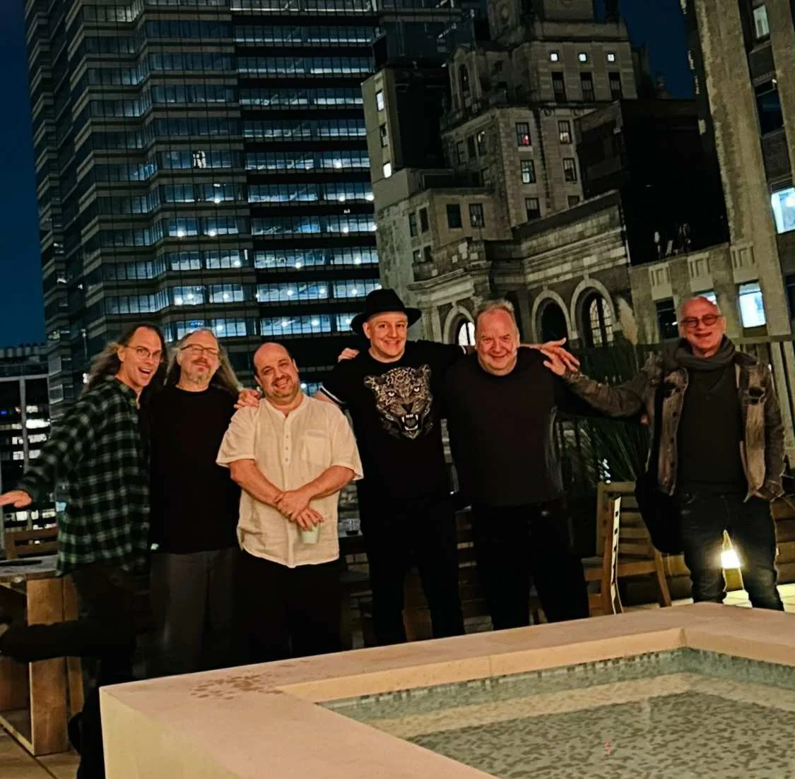  (L to R) Fred Harper, Rob Schwimmer, Gene Pritsker, Robert C. Ford, Charles Coleman, Dave Soldier 