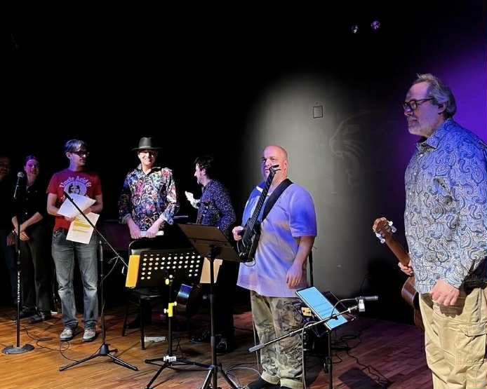  (L to R) Imelda O’Reilly, Erik T. Johnson, Robert C. Ford, Sean Satin, Gene Pritsker, William Anderson  Photo: Kim Pritsker 