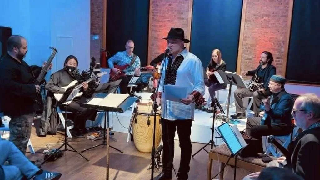  (L to R) Gene Pritsker,John Chang, Greg Baker, Kyle Miller, Jane Getter, Adam Negrin, Bruce Arnold, William Anderson  Photo: Peter Fokas 