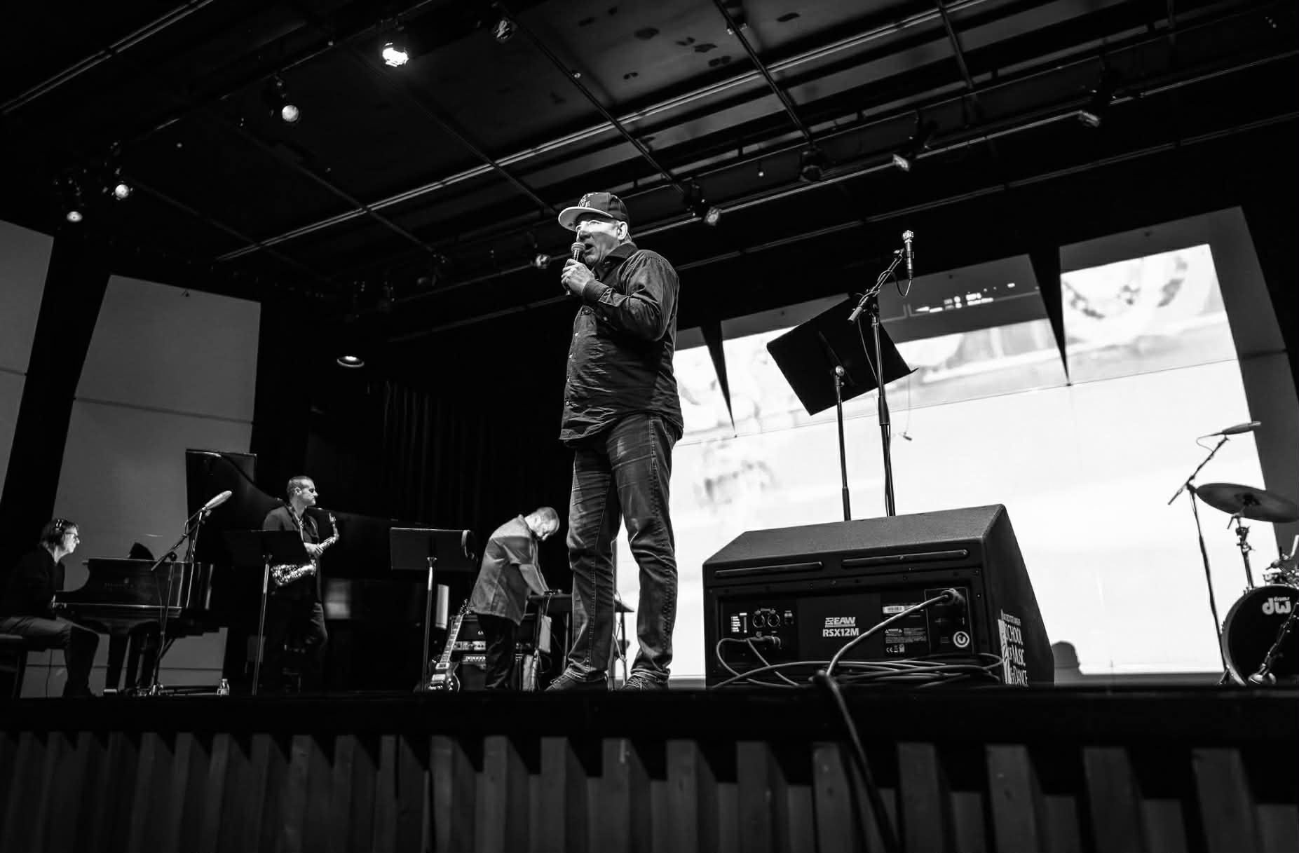 Robert C. Ford (poet), Seth Boustead (piano), Todd Rewoldt (saxophone) &amp; Gene Pritsker (guitar) @ NWEAMO Festival