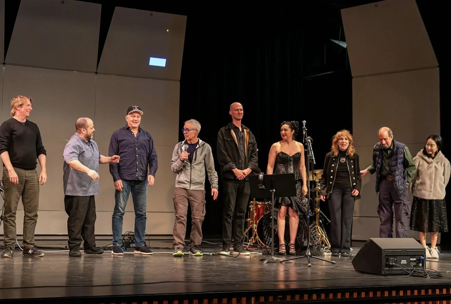  (l to r) Seth Boustead, Gene Pritsker, Robert C. Ford, Joseph Waters, David Sullivan, Ljiljana Winkler, Debra Kaye, Roger Aplon, Jae Eun Jung  Photo: Alex Mathews 