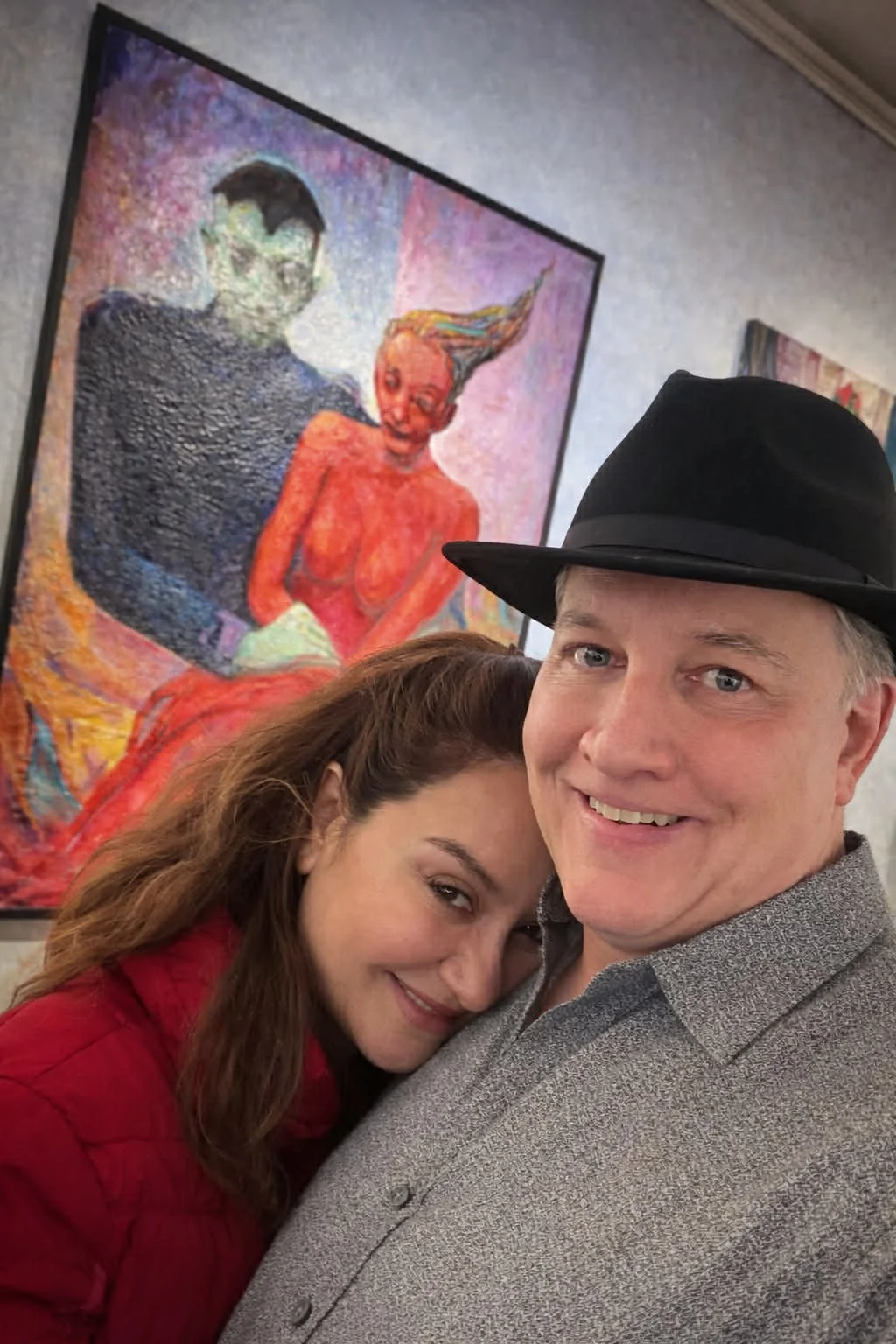 "Artist and Model" Painting by Chuck Connelly