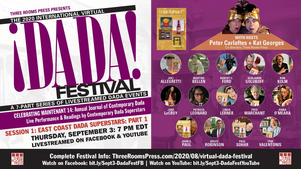 Book - Dada - Maintenant 14 - Three Rooms Press - Release Event - Virtual - 2020-09-03 - Poster.jpeg