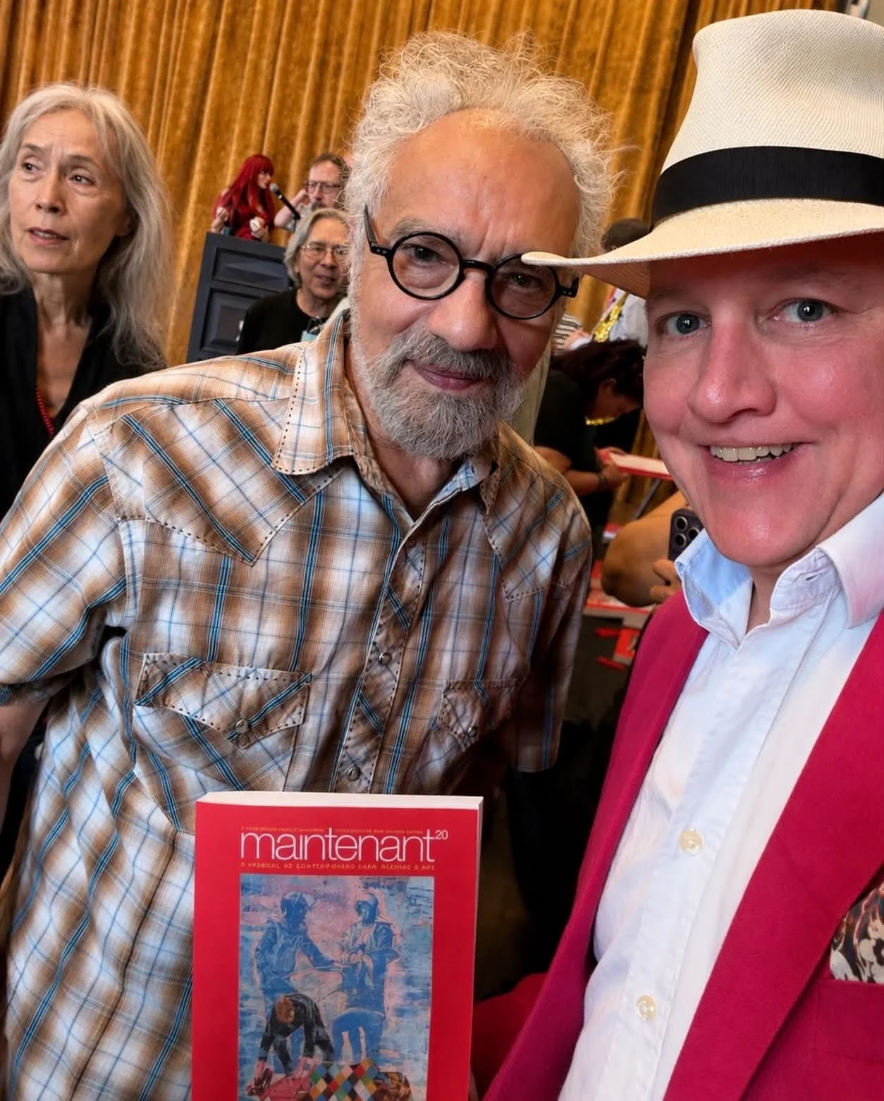 Poet Robert C. Ford w/ Maintenant 20 Cover Artist Nicky Nodjoumi