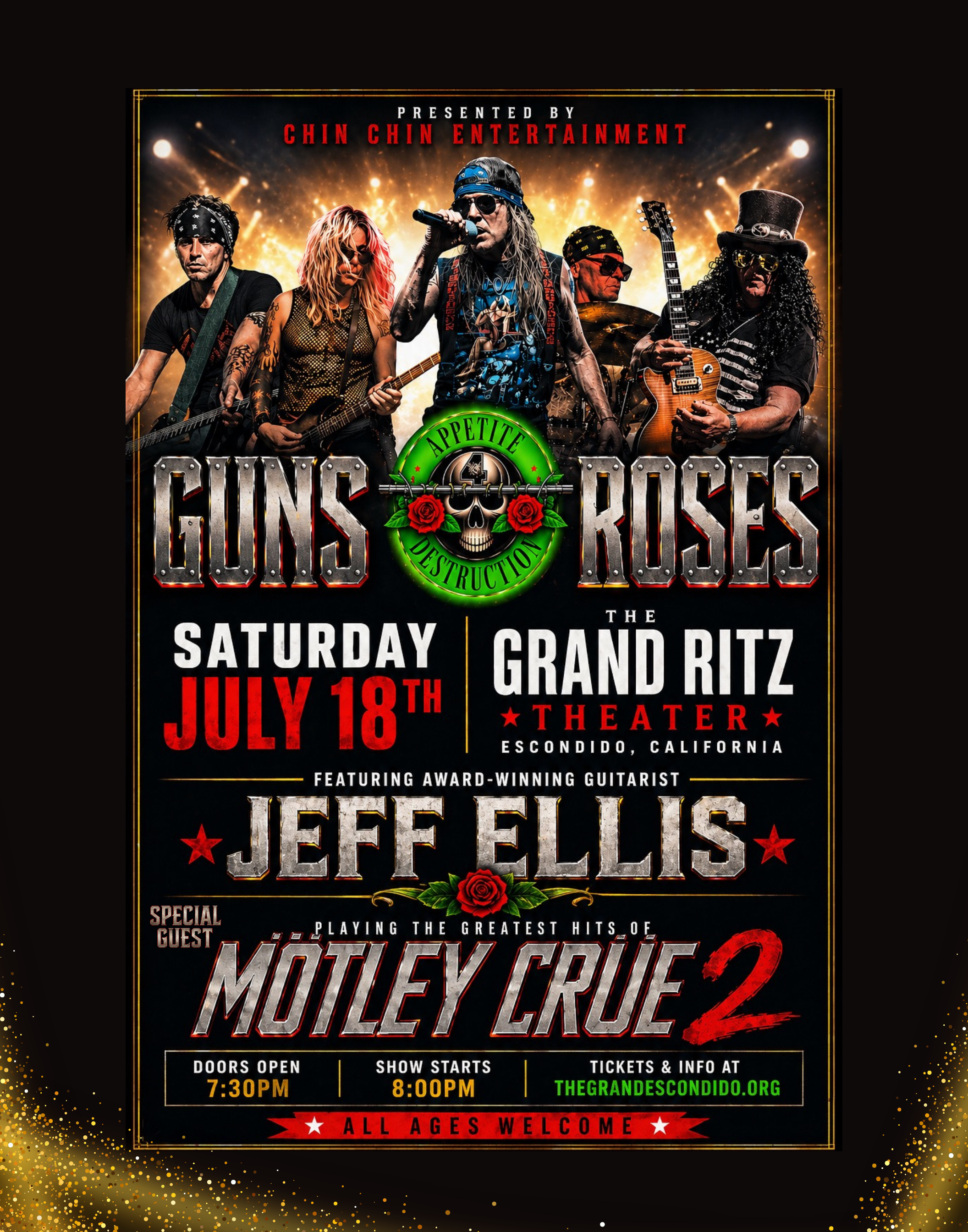 GUNS N' ROSES APPETITE 4 DESTRUCTION - Escondido, CA