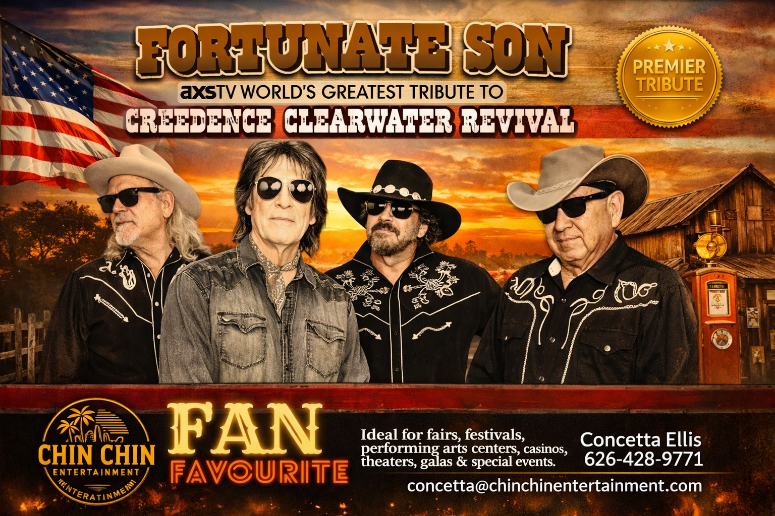 #1 CCR & John Forgery Tribute AXS TV - Fortunate Son