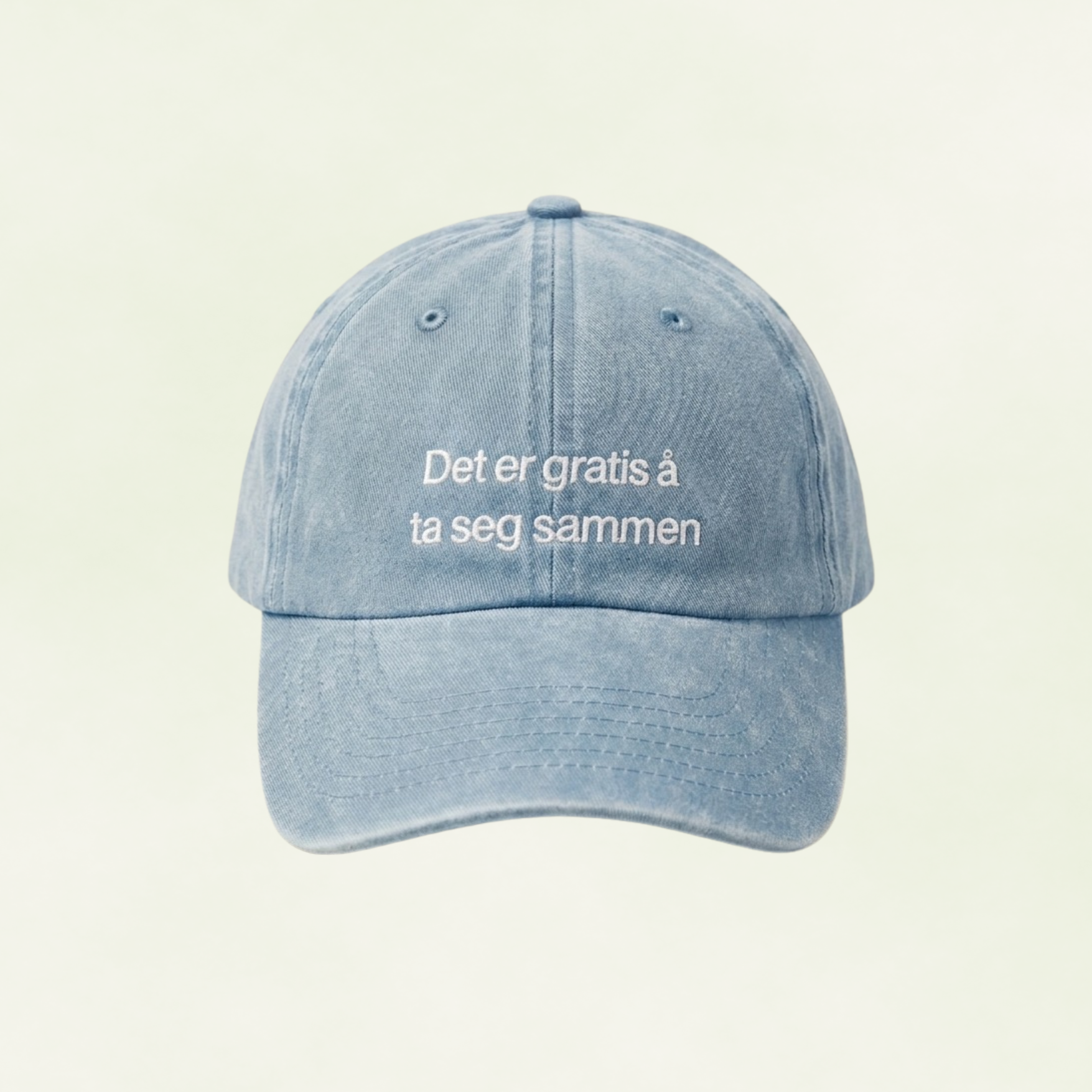 Brodert caps - Vintage light blue