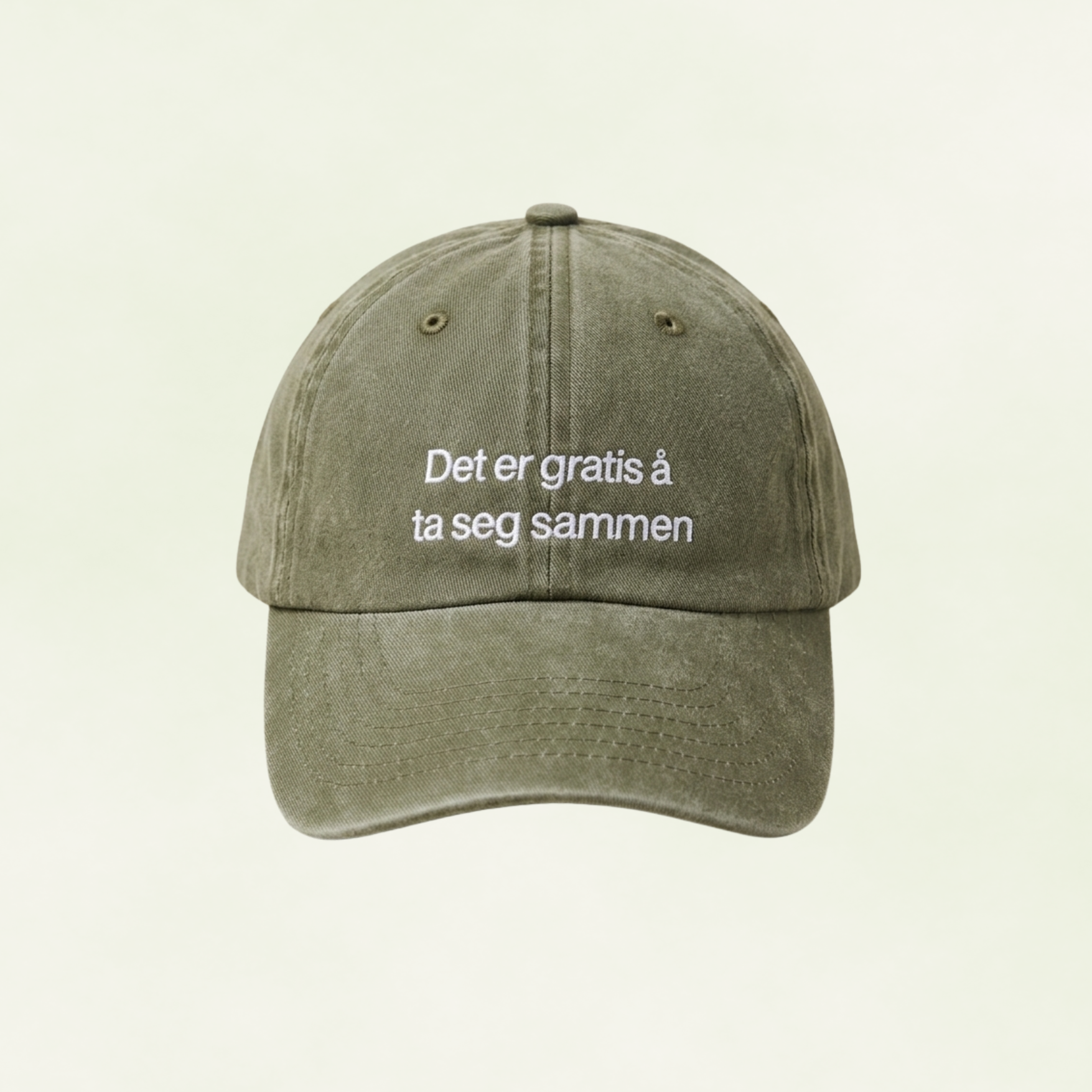 Brodert caps - Vintage green