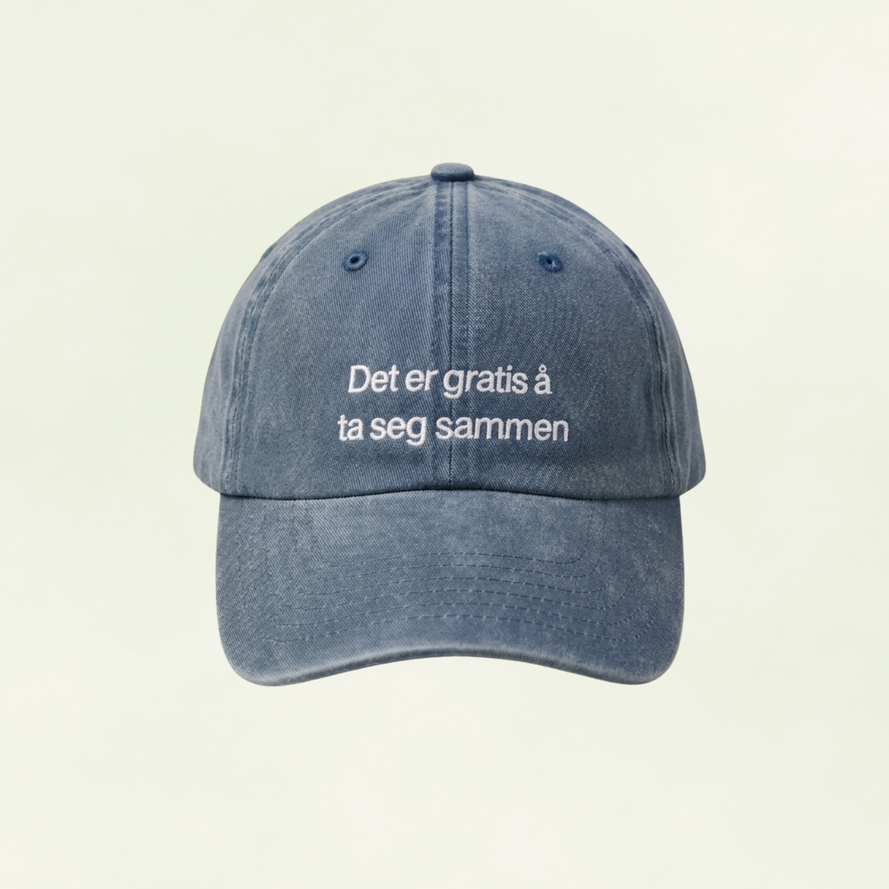 Brodert Caps - Vintage denim