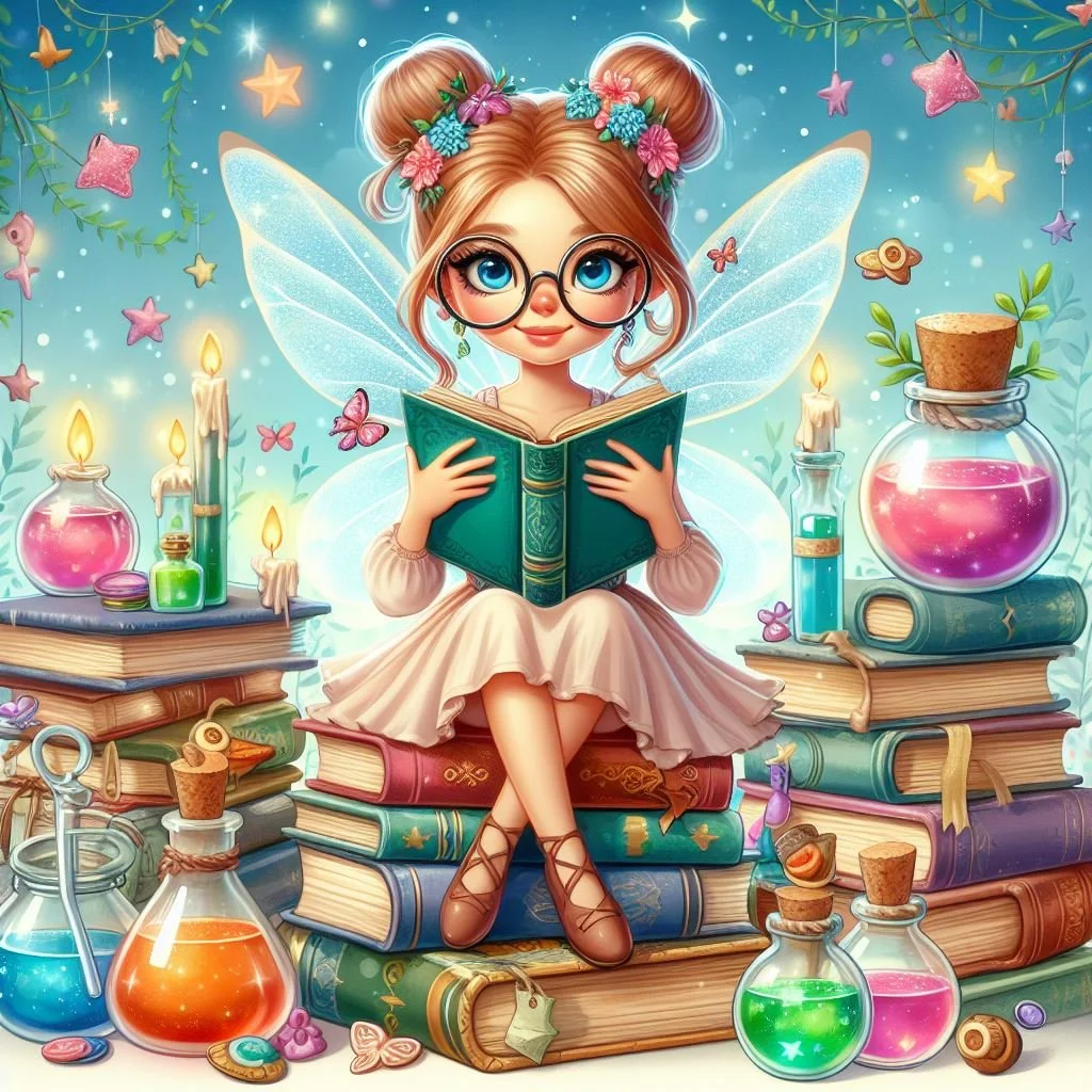 Cute fairy on books - wholesale prices