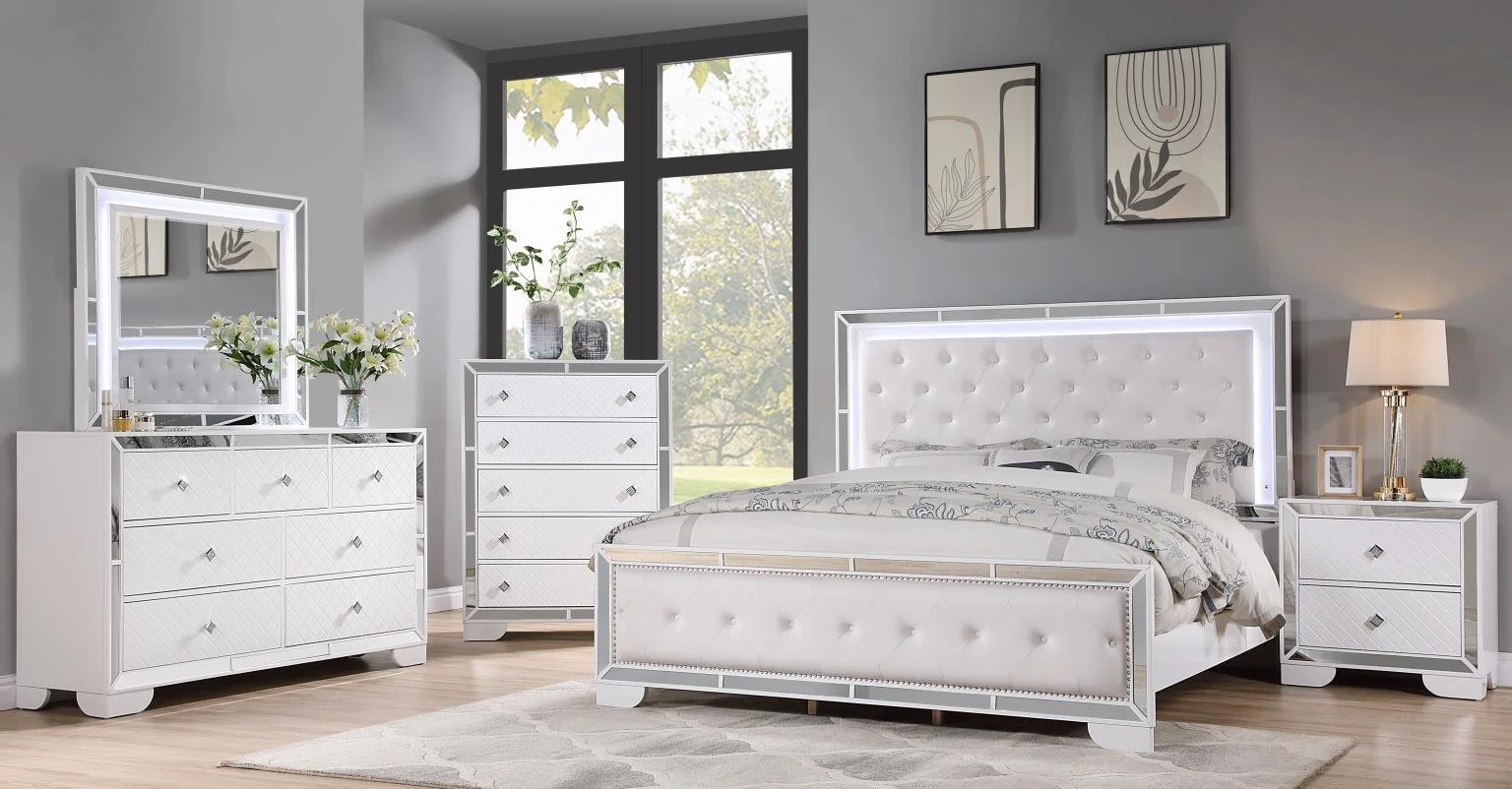 Demi White LED Bedroom Collection (Copy)