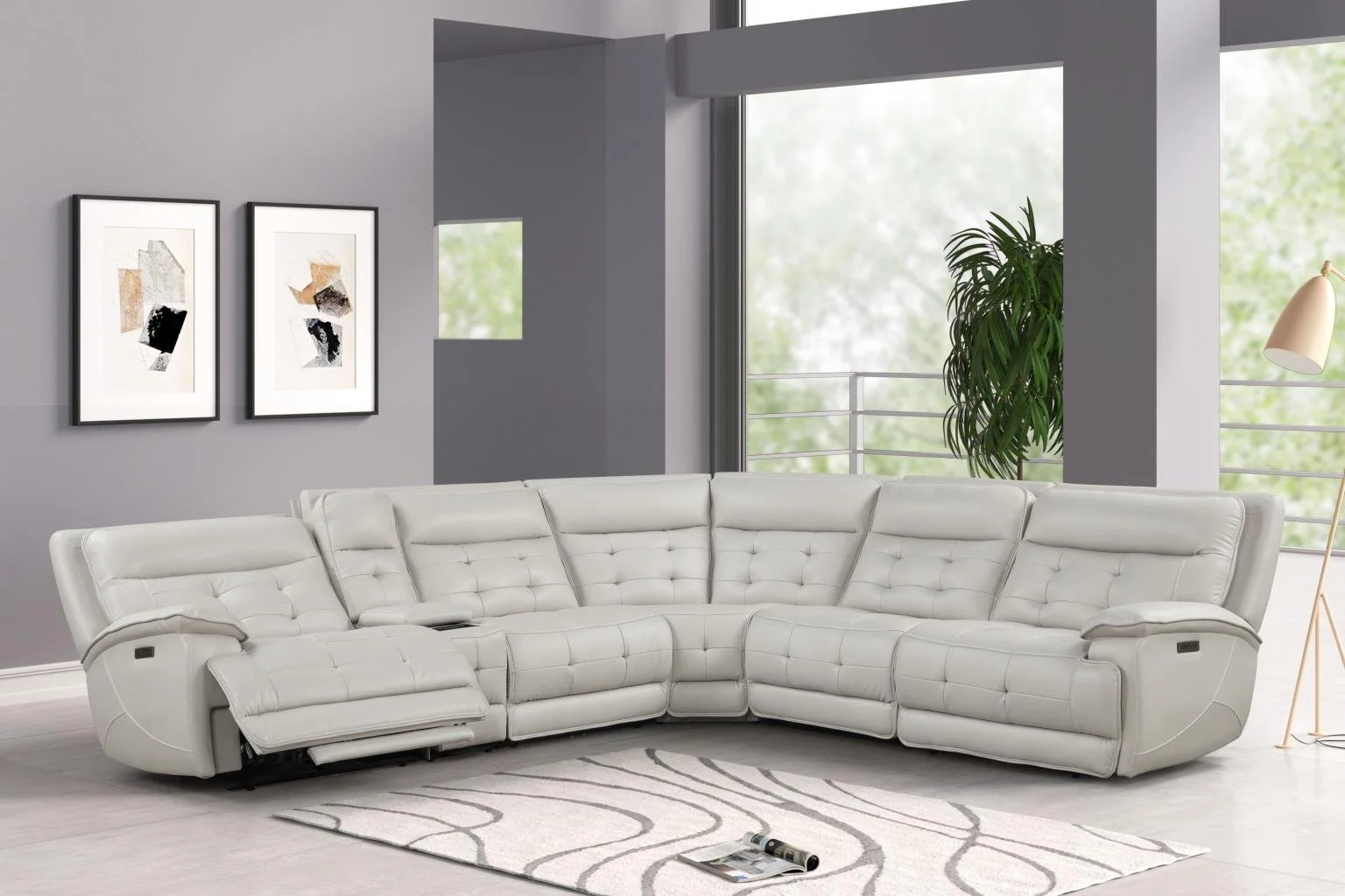 Orion S407 Sectional With Wireless Charger