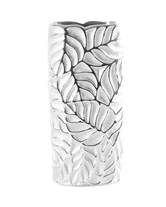 Ceramic Silver Leaf Vase