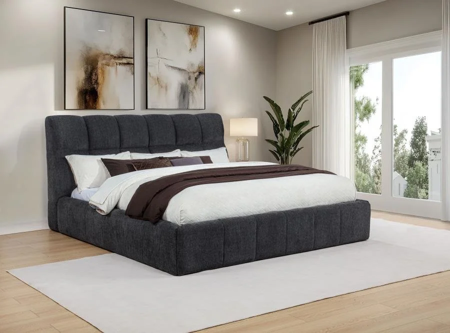 Nollet 48-inch Upholstered Platform Bed 2 Colors