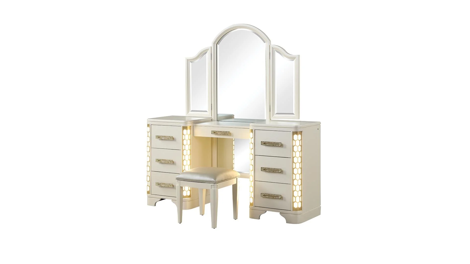 Jasmine Vanity Set in Beige