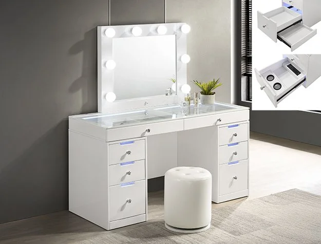 Luxo White Vanity with Lights