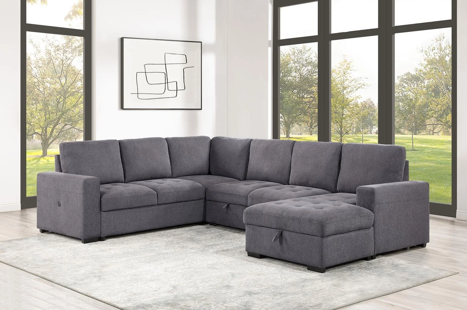 Larry 3 Piece Sectional 2 Colors