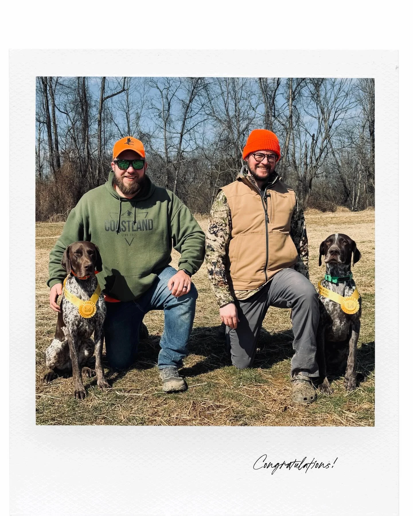 Congratulations to Dave &amp; Bodie and Mike &amp; Hans on a successful run at the York Pointer Setter Club chuckle challenge where they finished third in a competitive field. Not bad for a first time duo run. 📸 @eaglerock_outdoors _________________