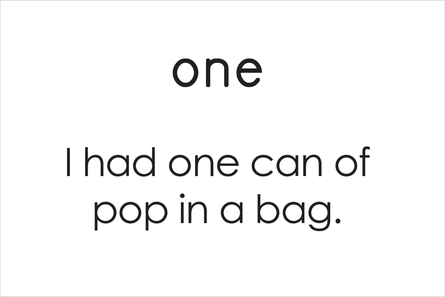  Definition: a single thing or person 