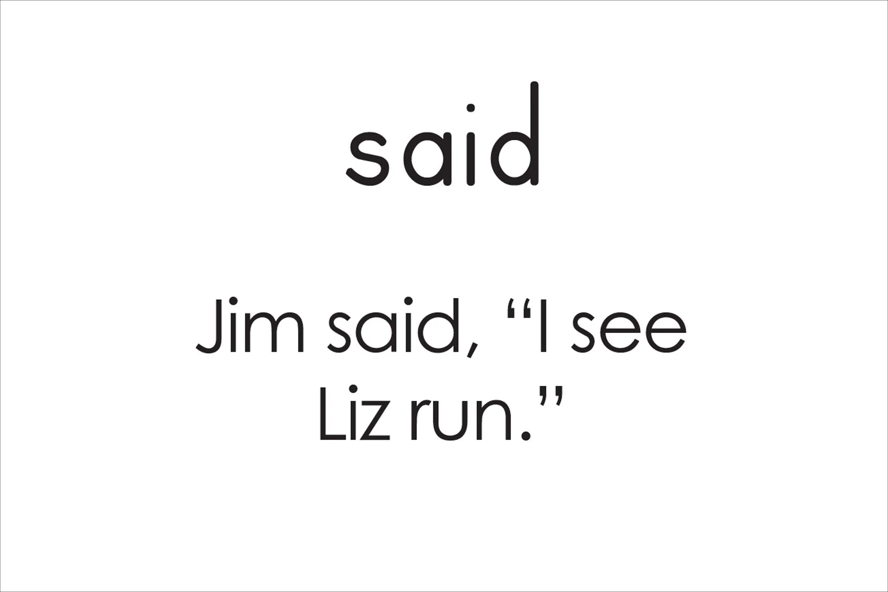  Definition: means someone talked in the past 