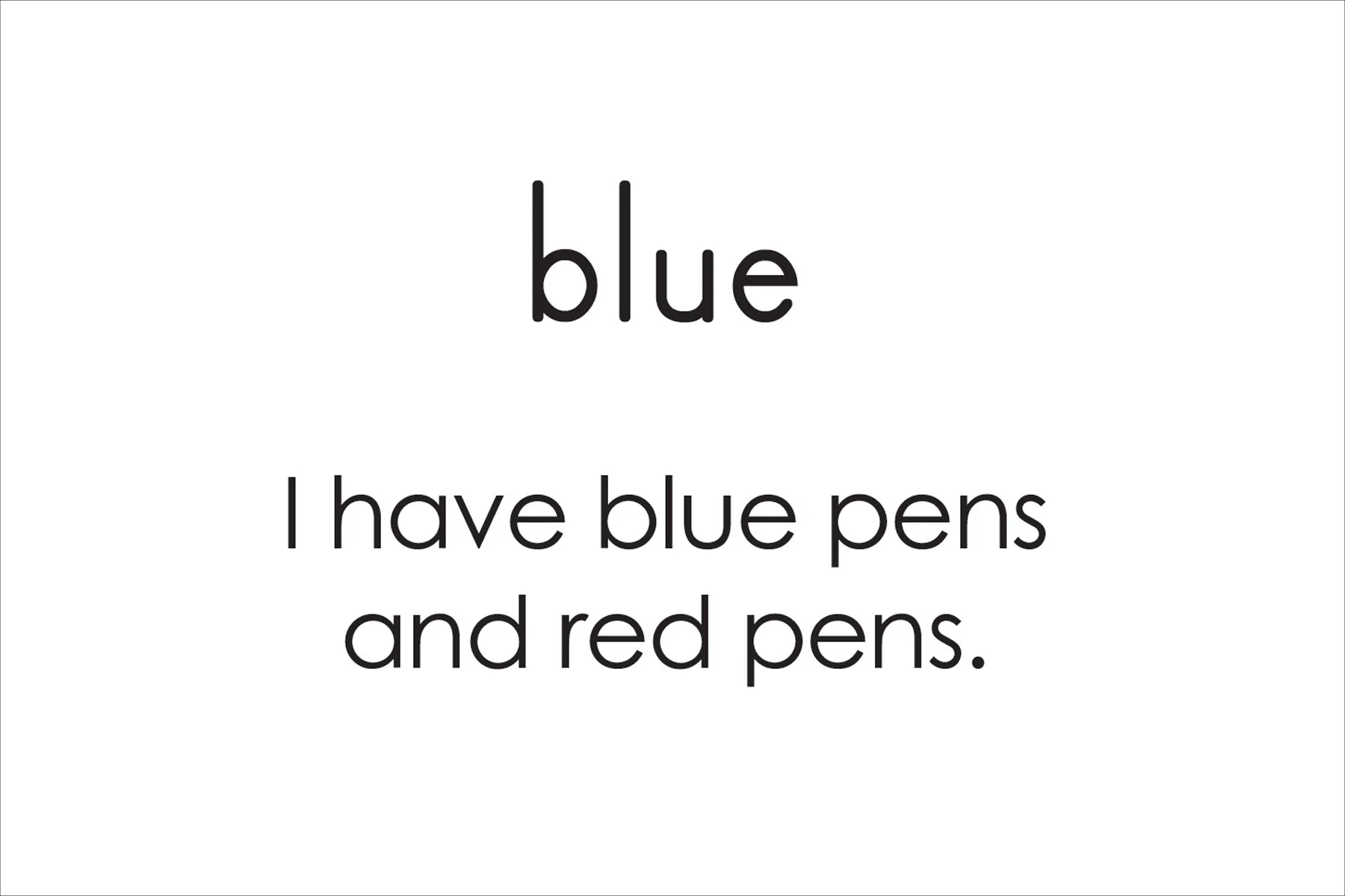  Definition: color word; color of blue sky 