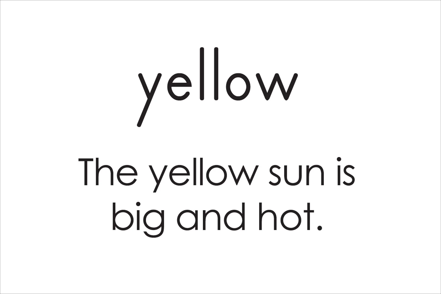  Definition: color word; color of lemons and bananas 