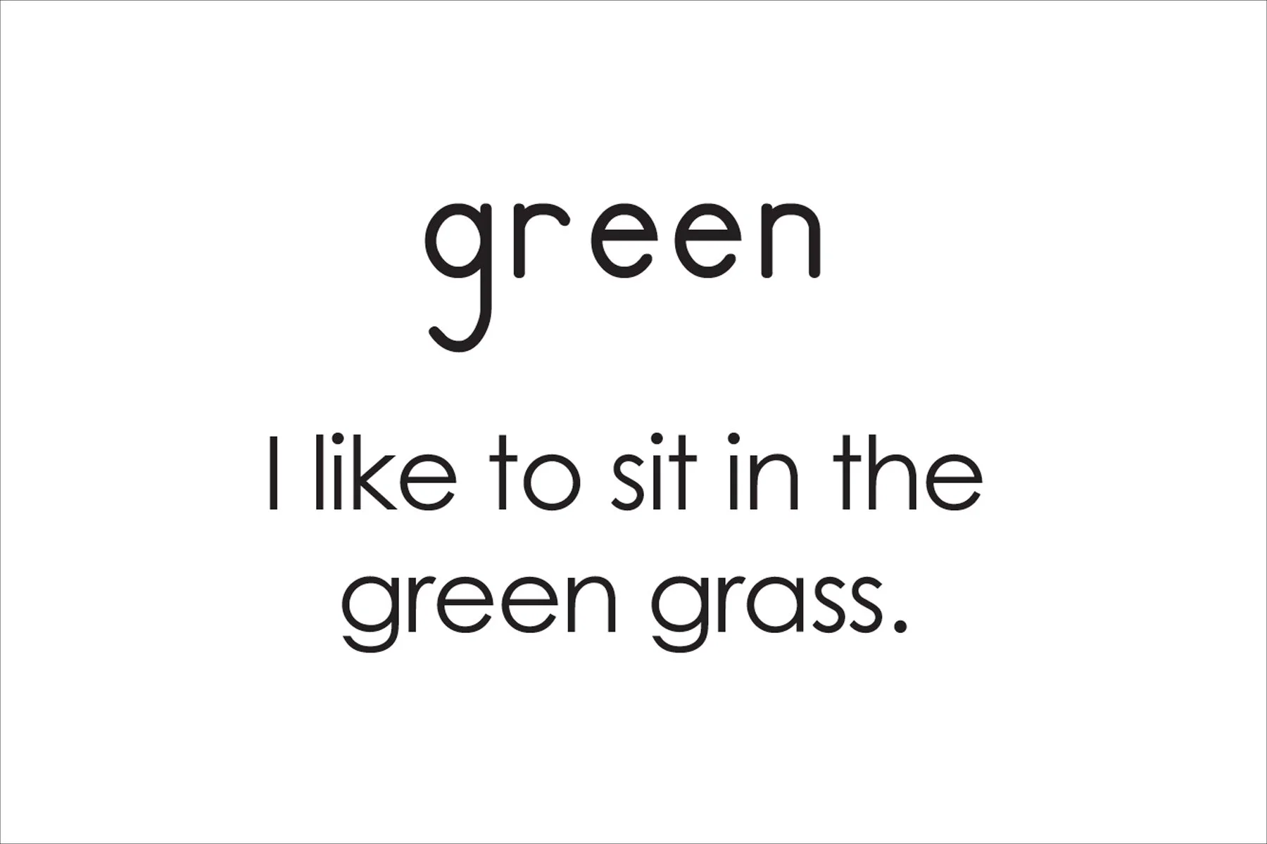  Definition: color word; color of grass and spring leaves 
